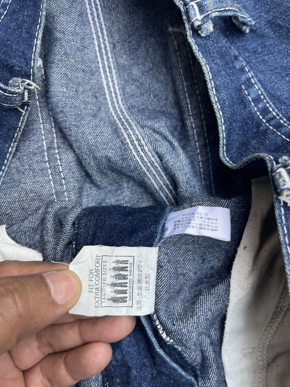 Japanese Brand × Lee × Vintage Rare 90s Lee Indigo Carpenter Jeans - Japanese Denim 34x33 Size US 34 / EU 50 - 9 Thumbnail