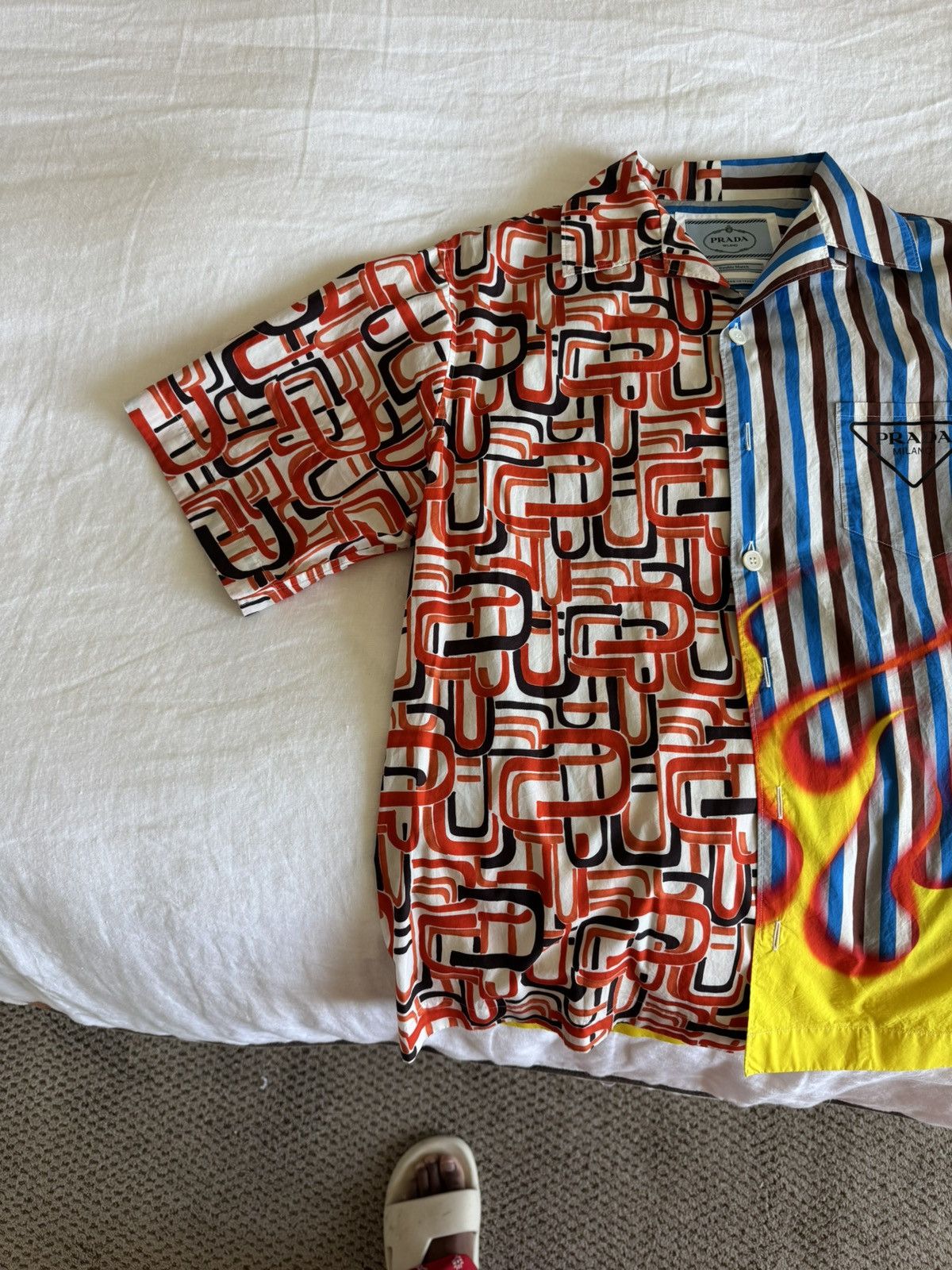 Prada PRADA CUSTOM DOUBLE MATCH BUTTON UP SHIRT Size US M / EU 48-50 / 2 - 2 Thumbnail