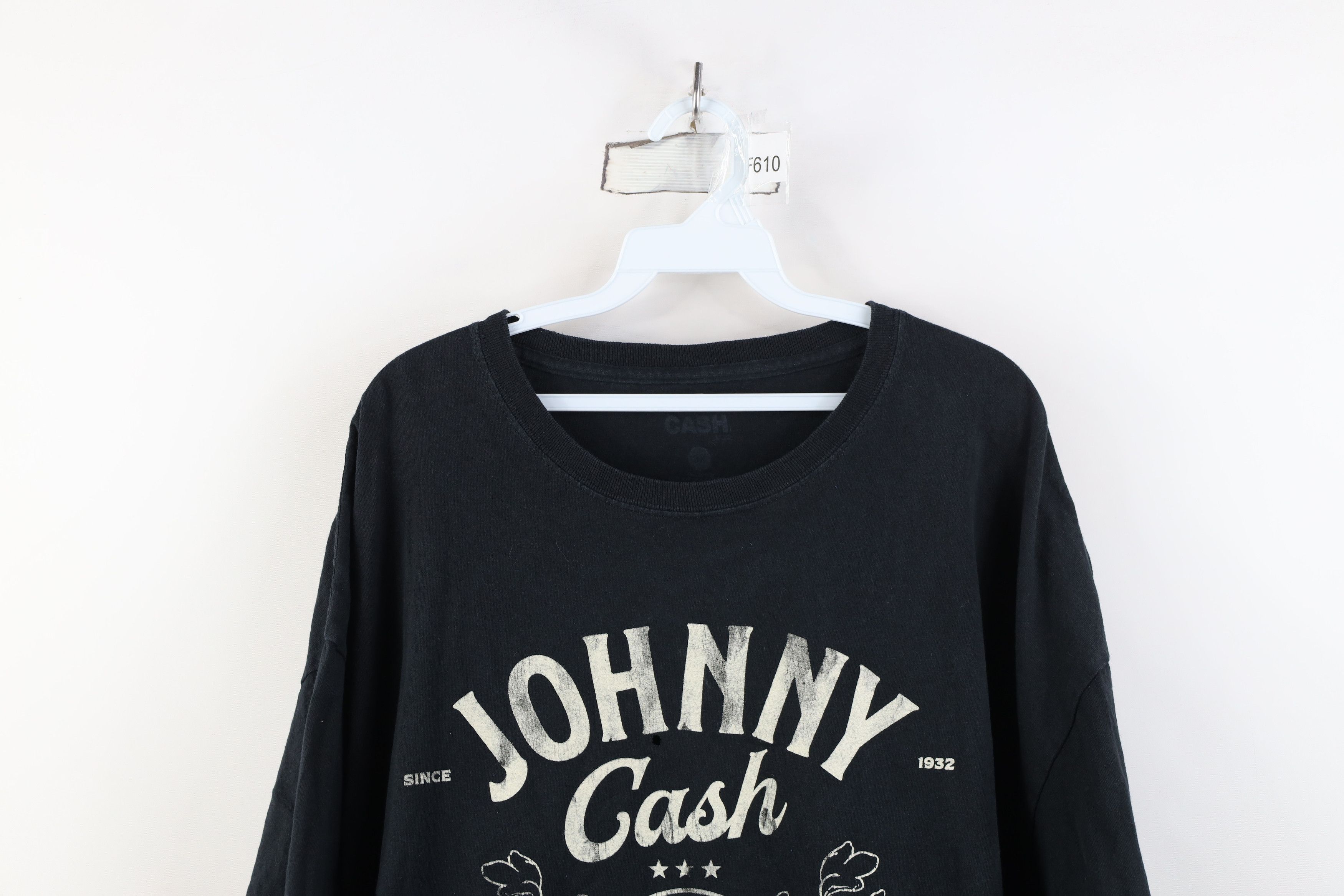 Vintage Retro Y2K The Man In Black Johnny Cash Band T-Shirt Black Size US XXL / EU 58 / 5 - 2 Thumbnail
