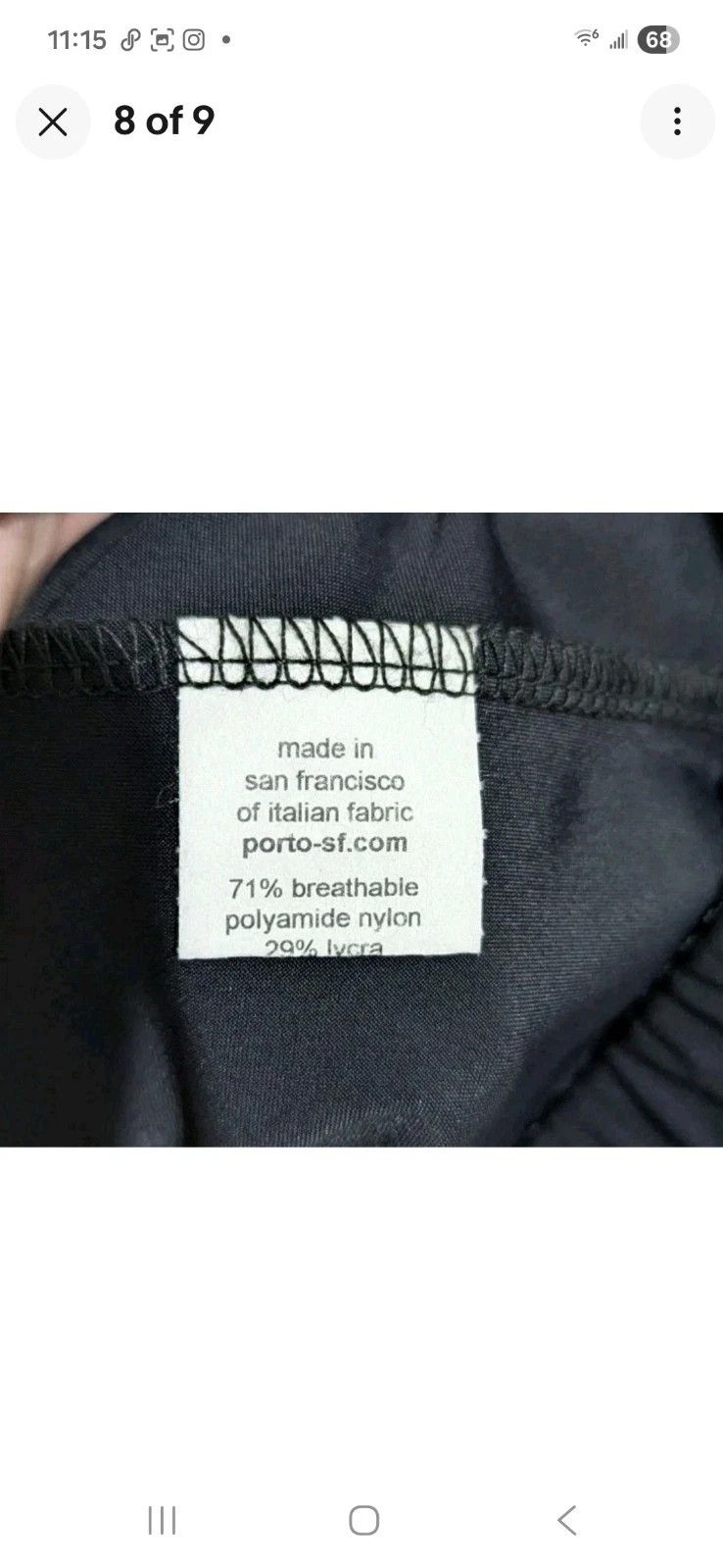Vacation Porto Leggings Gray & Black Herringbone Pull On Sz S (1) Size 27" / US 4 / IT 40 - 5 Thumbnail