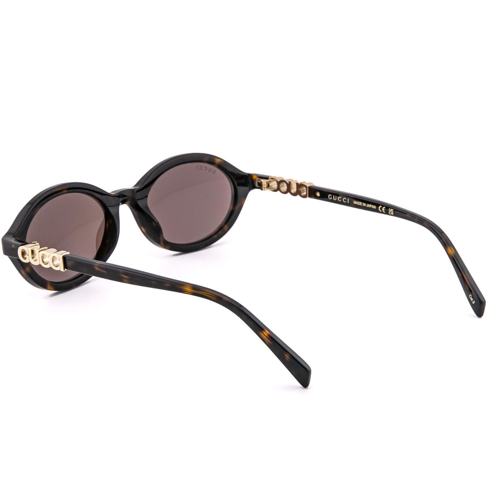 Gucci GUCCI 2153 Gg2153S Brown Oval Narrow Logo Sunglasses 002 Size ONE SIZE - 2 Thumbnail
