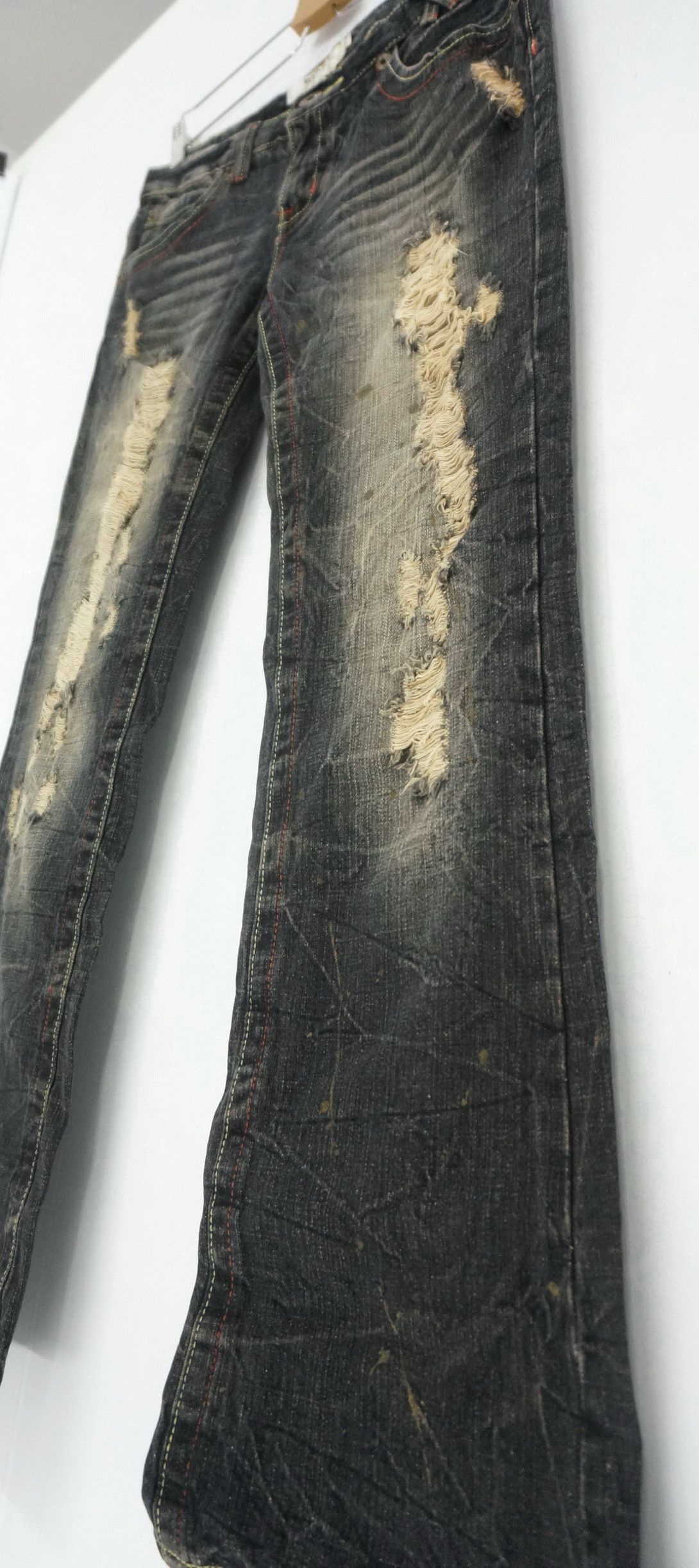 Beauty Beast Beast Japan Mud wash Flared Distressed Lowrise Jeans Size US 31 - 5 Thumbnail