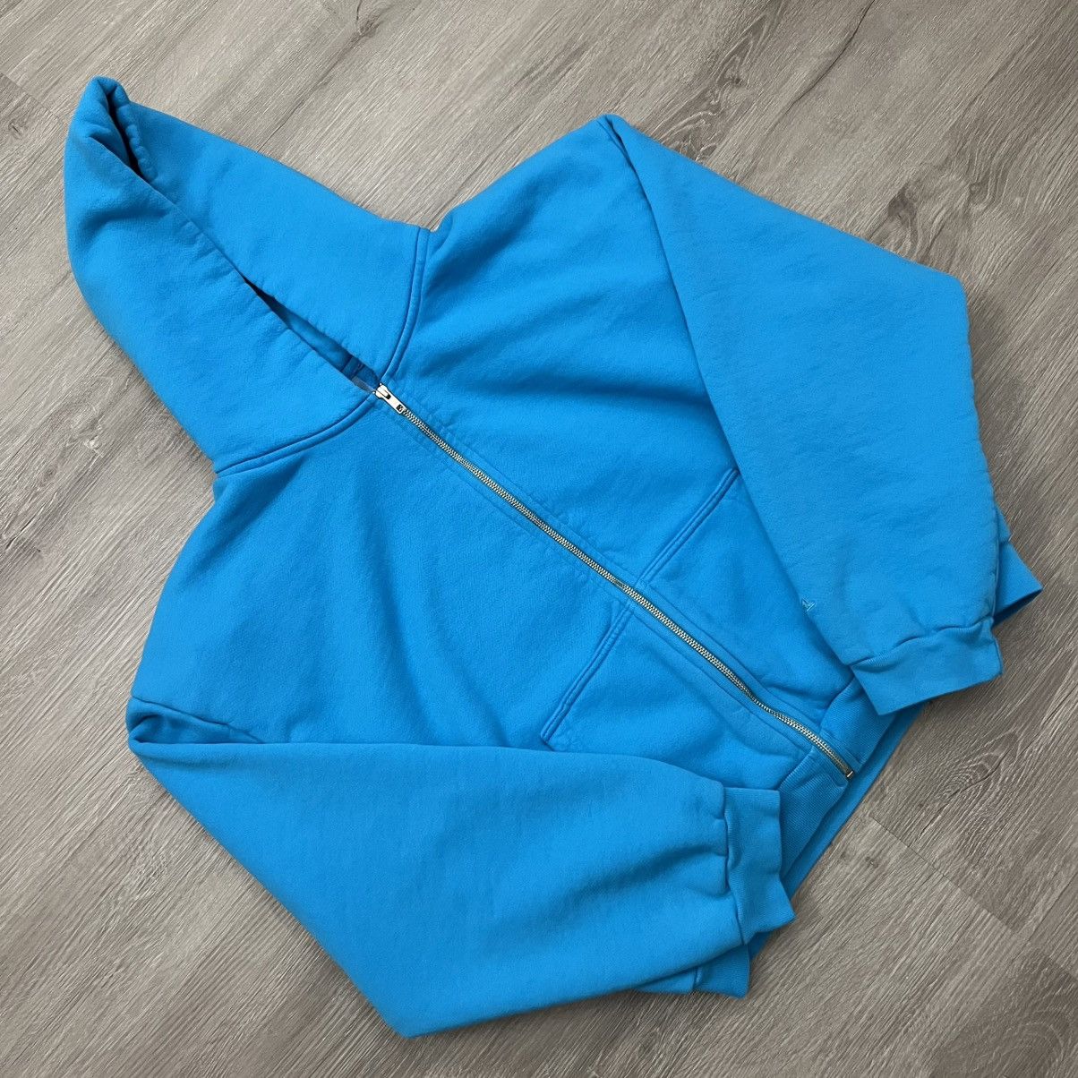 SKYLRK SKYLRK SUPER BLUE STAND ON BUSINESS HOODIE PADDED SHOULDERS