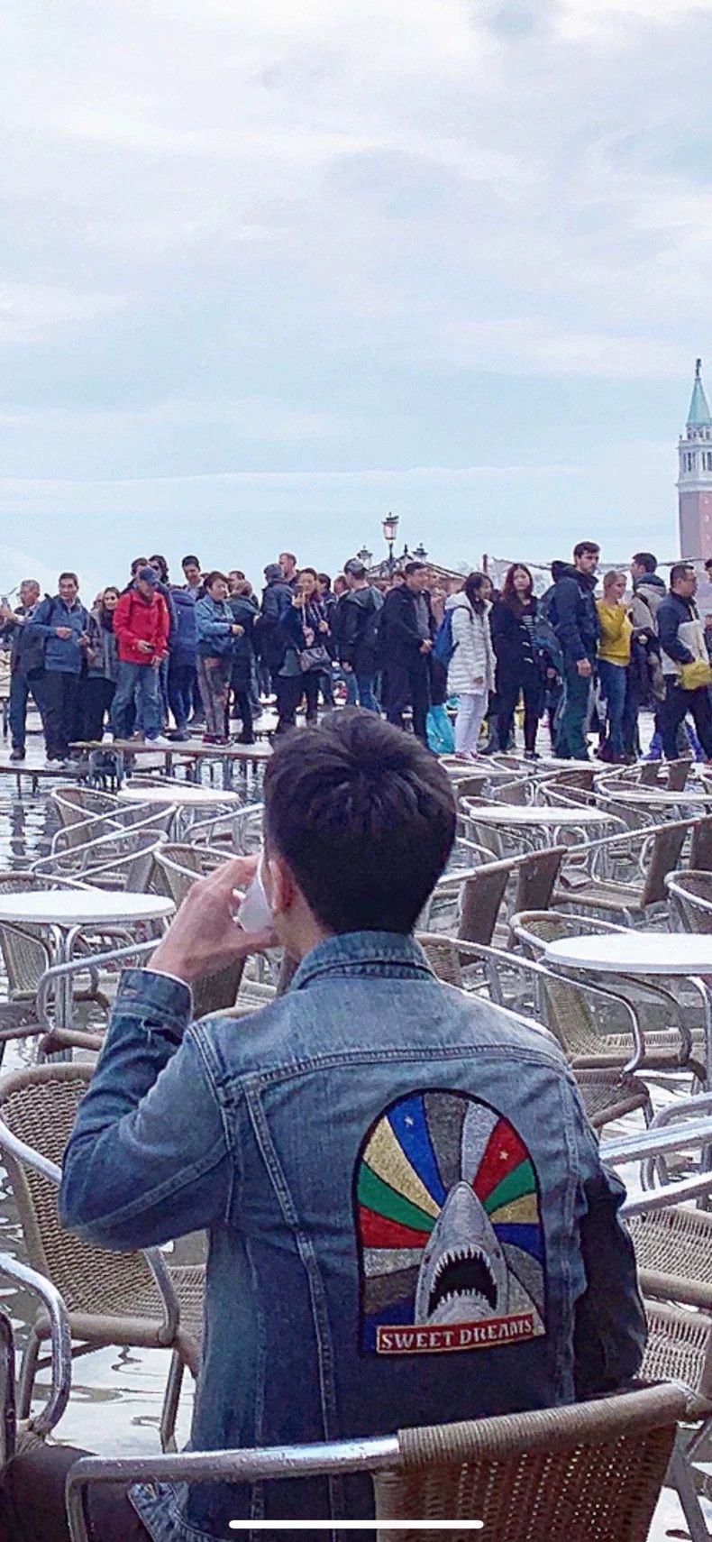Saint Laurent Paris Saint Laurent Paris Shark embroidered denim jacket Size US S / EU 44-46 / 1 - 8 Thumbnail