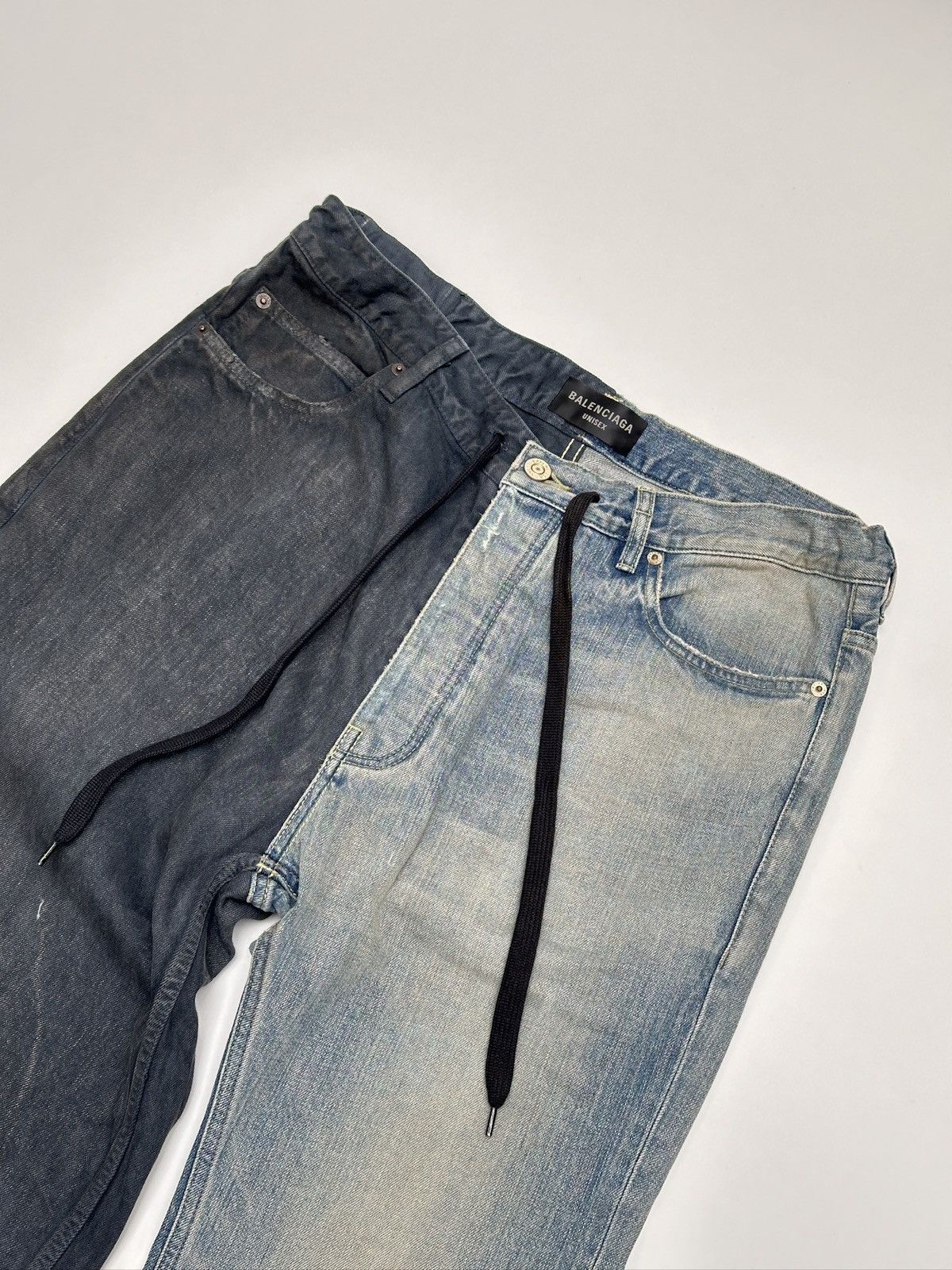 Balenciaga Balenciaga 50/50 Baggy & Flare Denim Pants Size US 32 / EU 48 - 3 Thumbnail