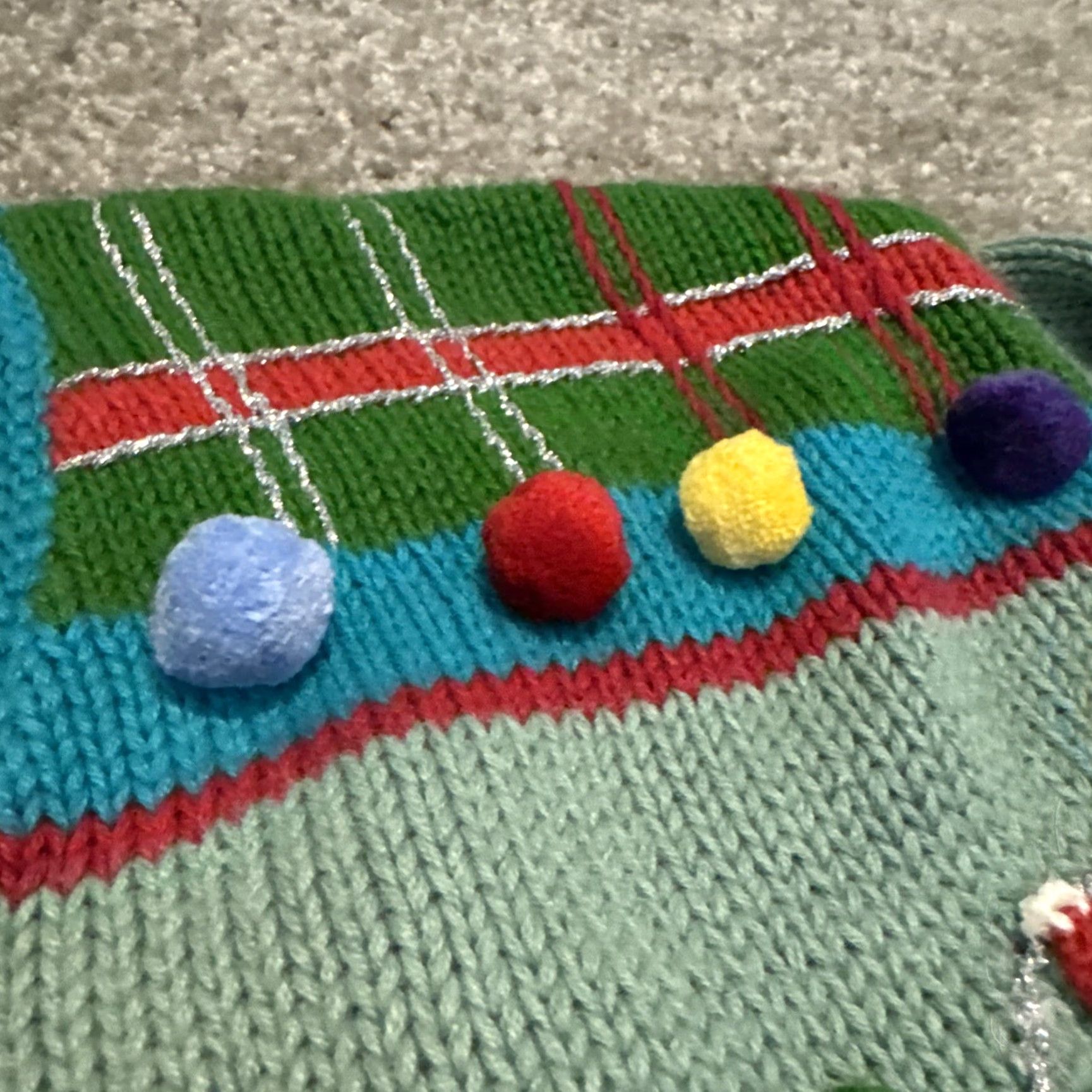 Vintage VINTAGE 90s Storybook Knits Christmas Bears Green Cardigan Sweater 3XL Women Ramie Knit Size XXL / US 16-18 / IT 52-54 - 5 Thumbnail