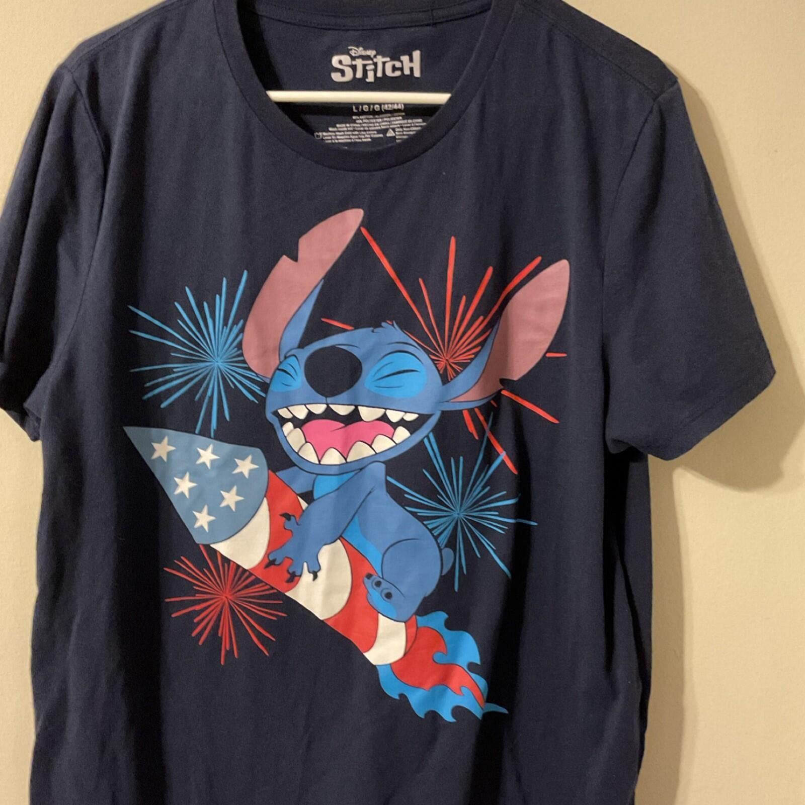 Other Disney Stitch Men's Navy Blue Graphic Crew Neck T-Shirt Size US L / EU 52-54 / 3 - 1 Thumbnail