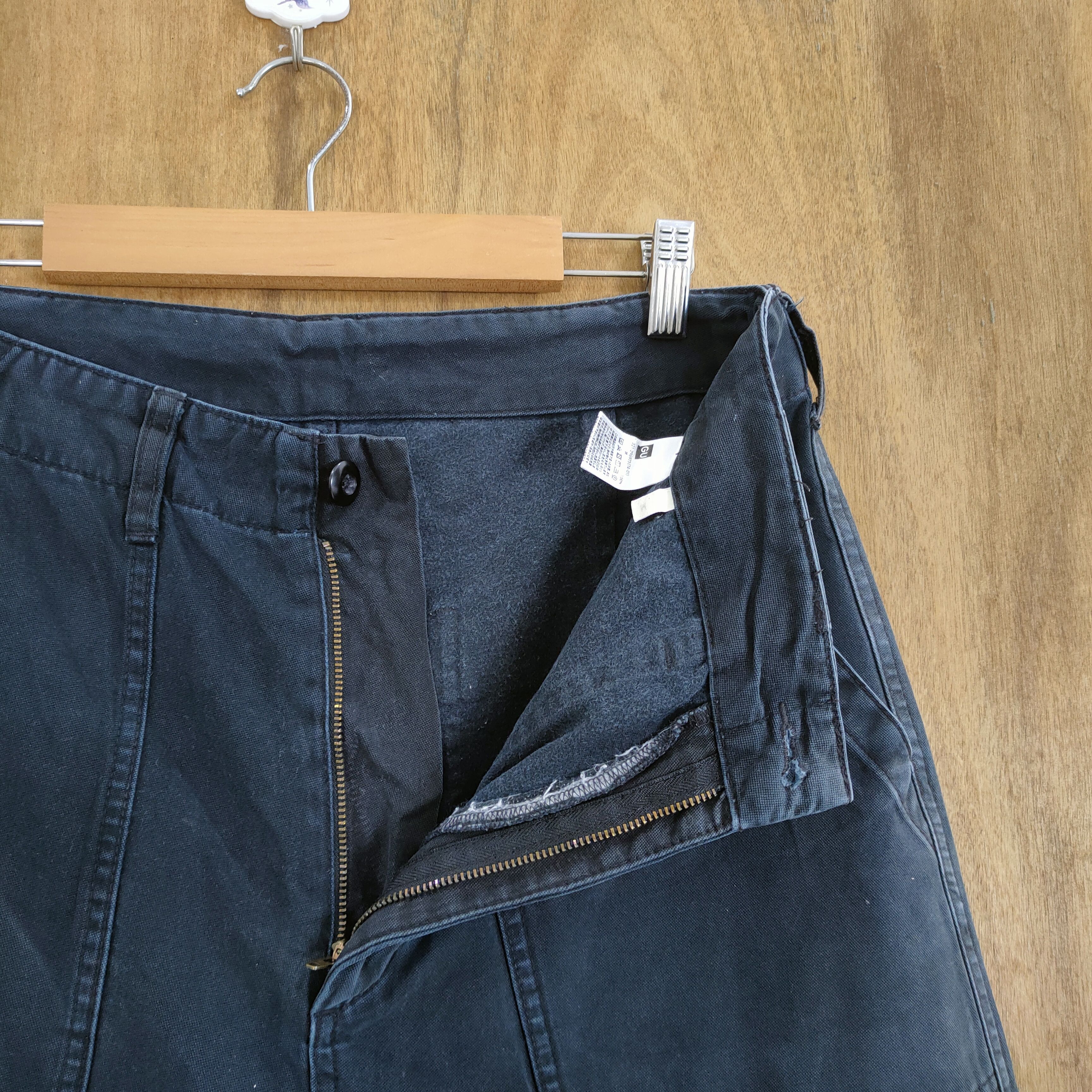 Japanese Brand JAPANESE GU DARK BLUE TROUSERS BUSH PANTS Size US 32 / EU 48 - 2 Thumbnail