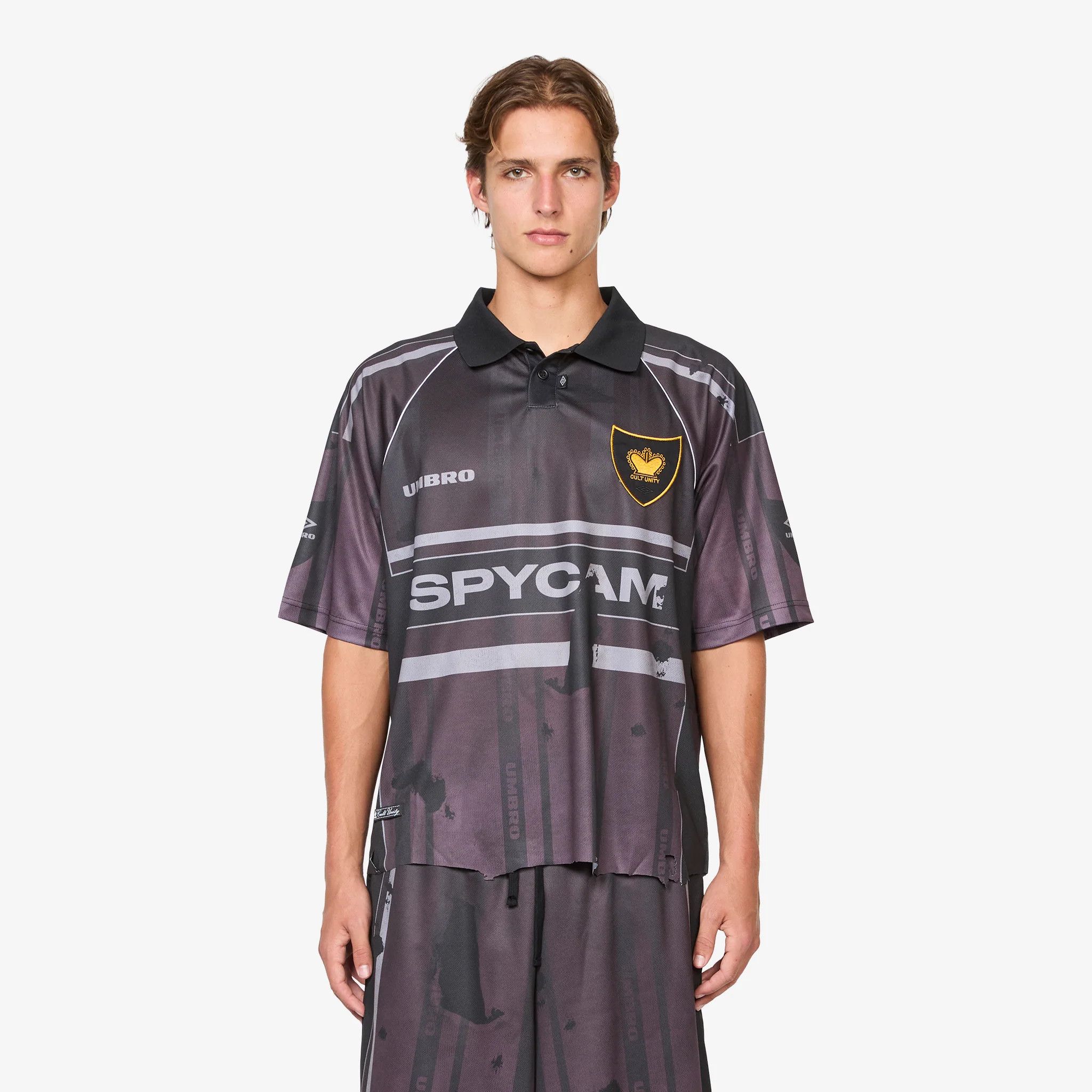 Umbro x Slam Jam Purple Spycam Logo Distressed Jersey Polo Size US S / EU 44-46 / 1 - 4 Thumbnail