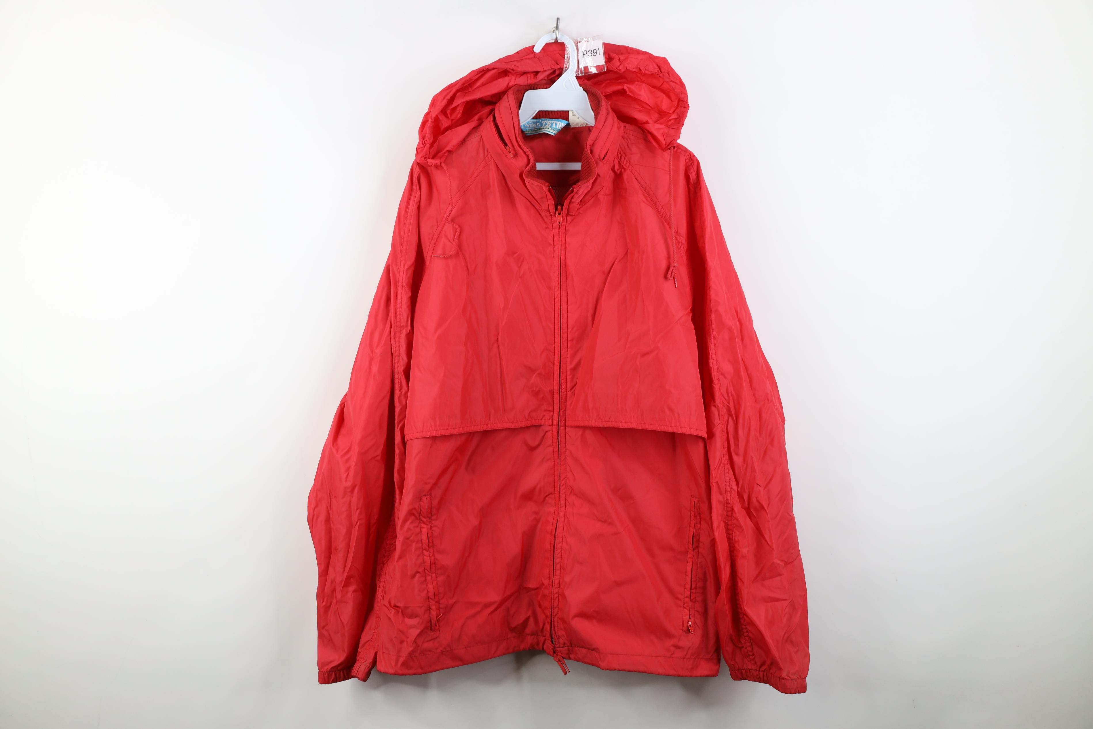 Woolrich Woolen Mills Vintage 90s Woolrich Hooded Full Zip Windbreaker Jacket Red Size US L / EU 52-54 / 3 - 1 Thumbnail