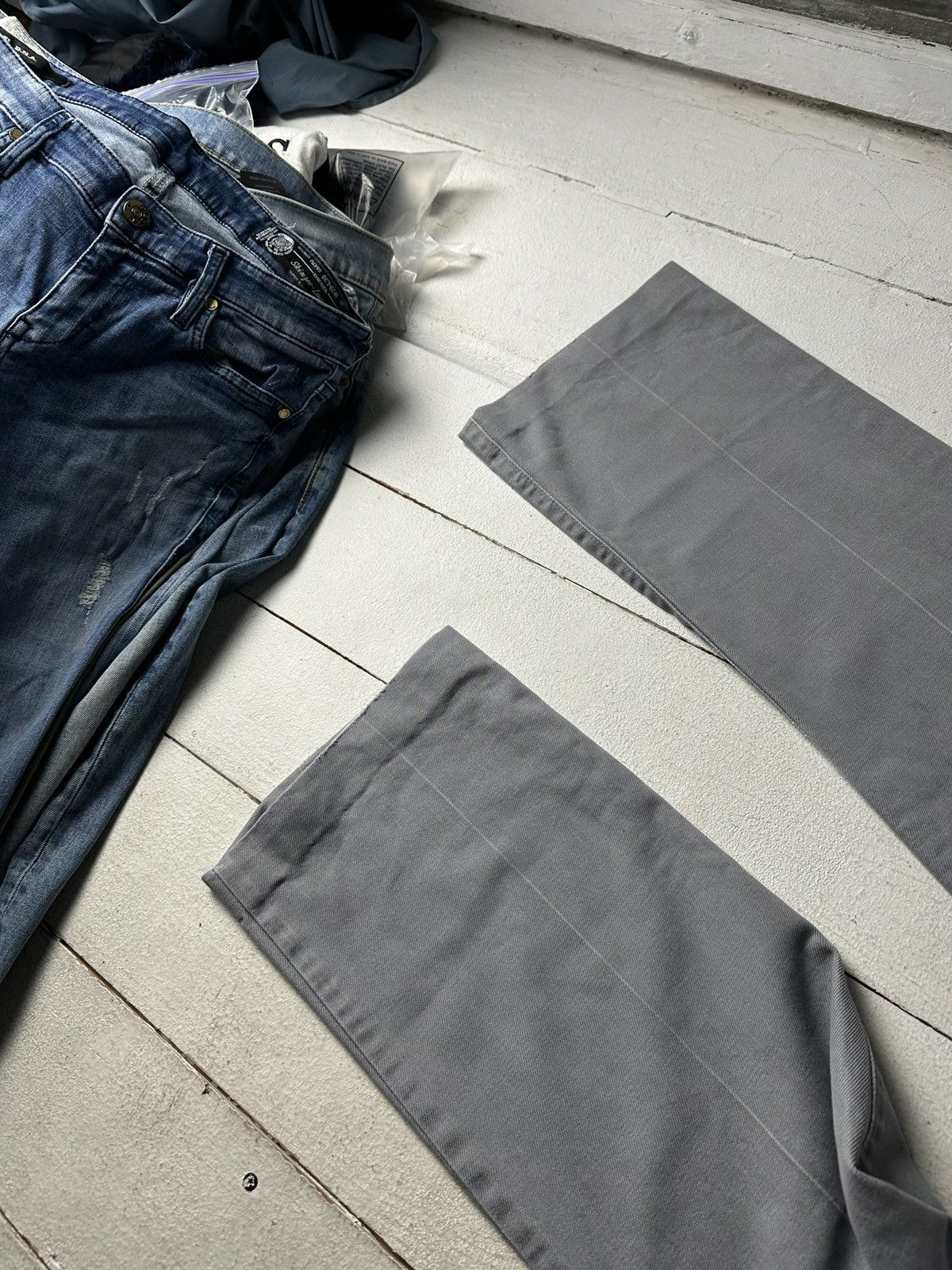 Levi's 🚨VNTG Levis Jeans STA PREST LEGEND y2k GRAY DENIM Size US 27 - 11 Thumbnail