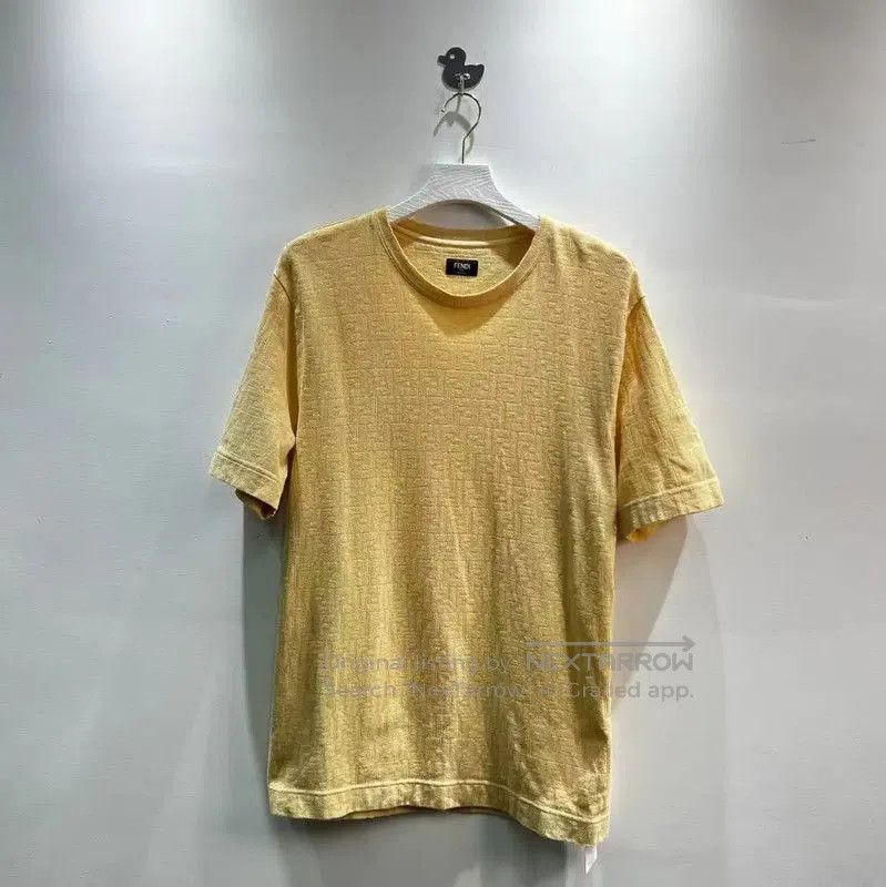Fendi Fendi Khaki Cotton Men's T-Shirt in Size L . Size US L / EU 52-54 / 3 - 1 Thumbnail