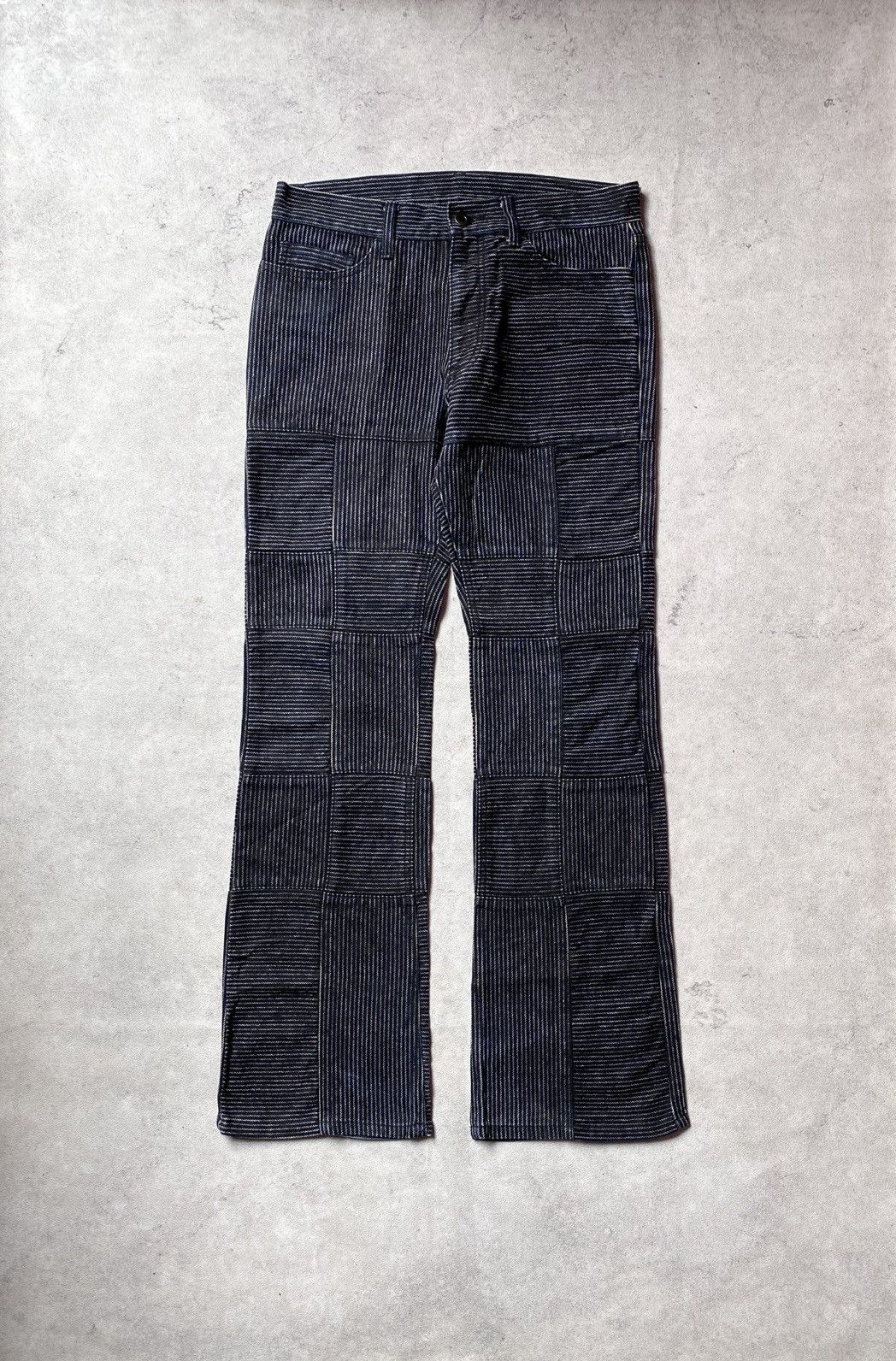 Japanese Brand Ruppert The Difference Patchwork Hickory Denim Bootcut Size US 32 / EU 48 - 1 Thumbnail