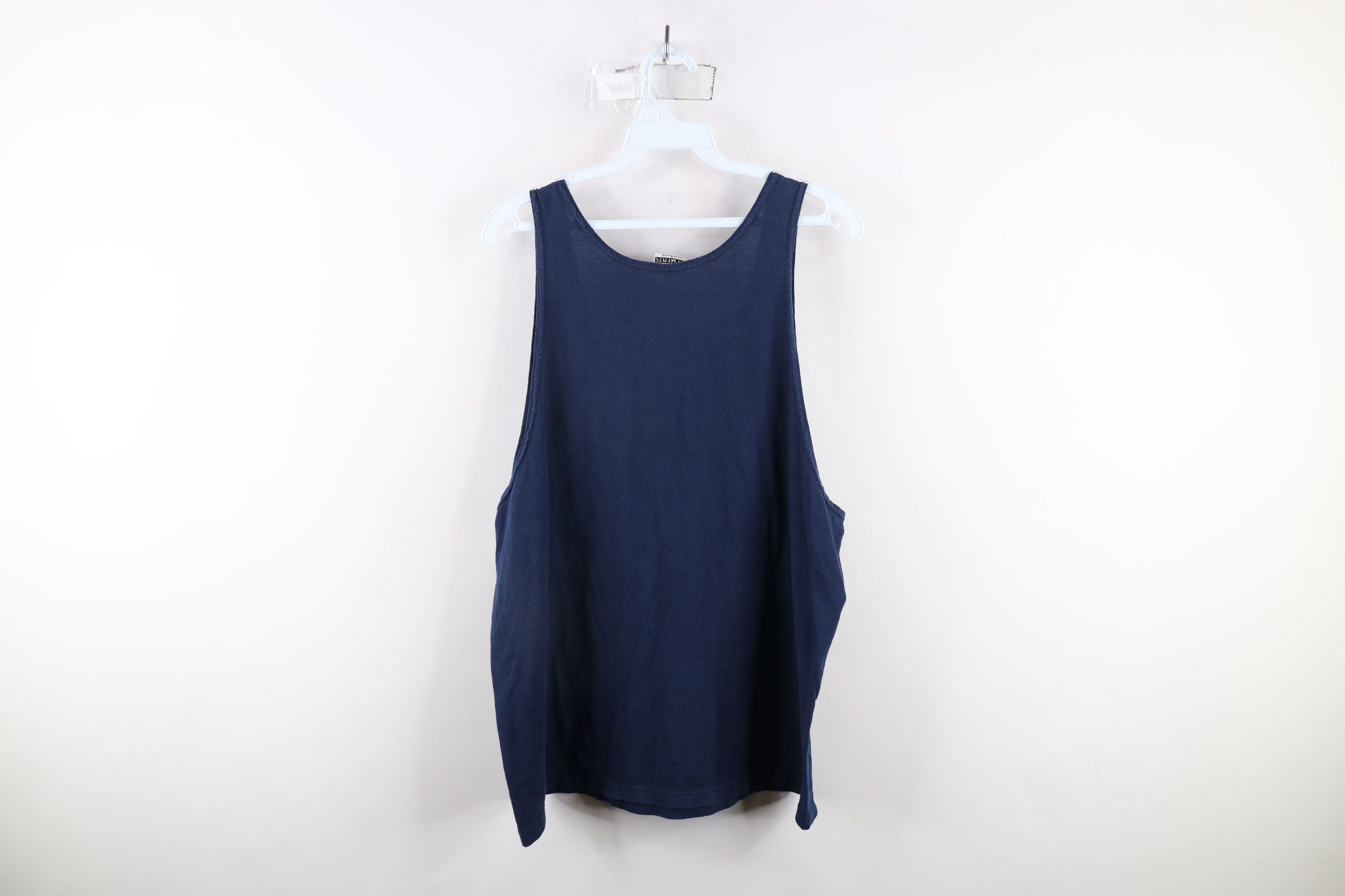 Vintage Vintage 90s Streetwear Blank Tank Top T-Shirt Navy Blue USA Size US L / EU 52-54 / 3 - 6 Thumbnail