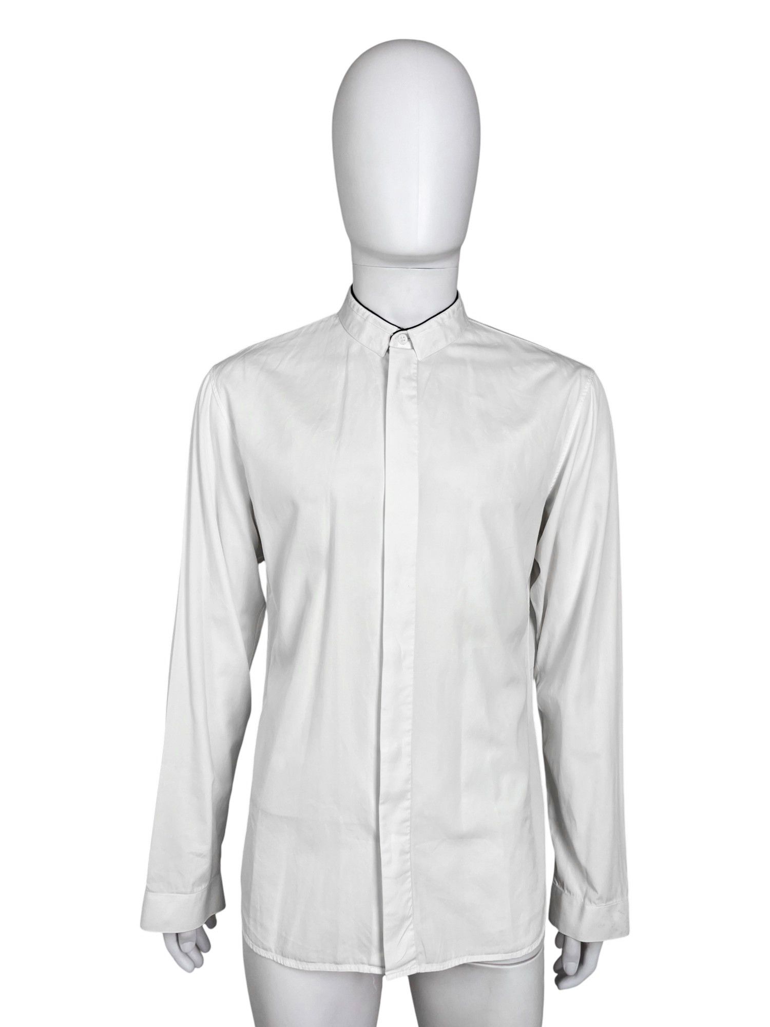 Dior by Kris Van Assche F/W2010 White Cotton Korean Shirt Size US L / EU 52-54 / 3 - 1 Thumbnail