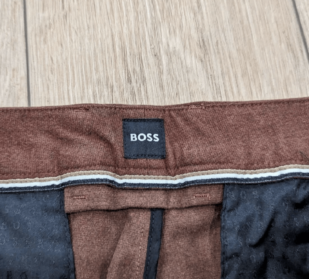 Hugo Boss BOSS "Kane" Flat Front Chino Pants Brown 54 US 38 Size US 38 / EU 54 - 6 Thumbnail