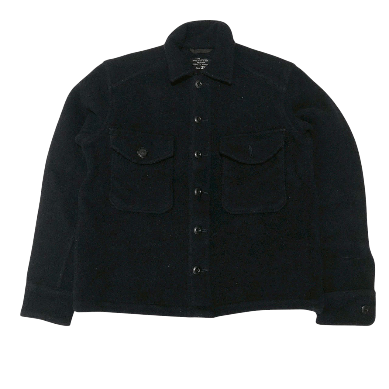 Schott Schott x BEAMS+ Navy Army Uniform Wool Jacket (Size 38) Size US M / EU 48-50 / 2 - 1 Thumbnail