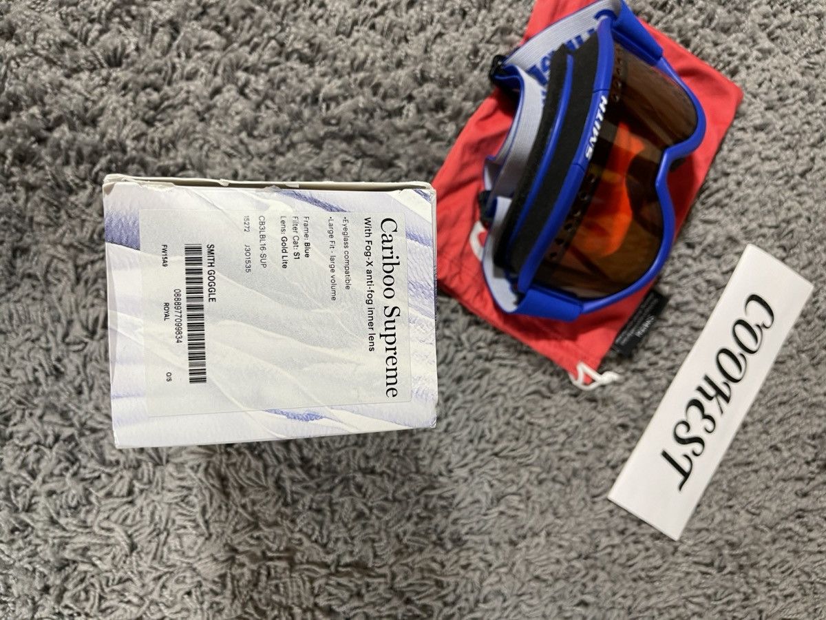 Supreme 2015FW Supreme x Smith Cariboo OTG Ski Goggle Blue Size ONE SIZE - 12 Thumbnail