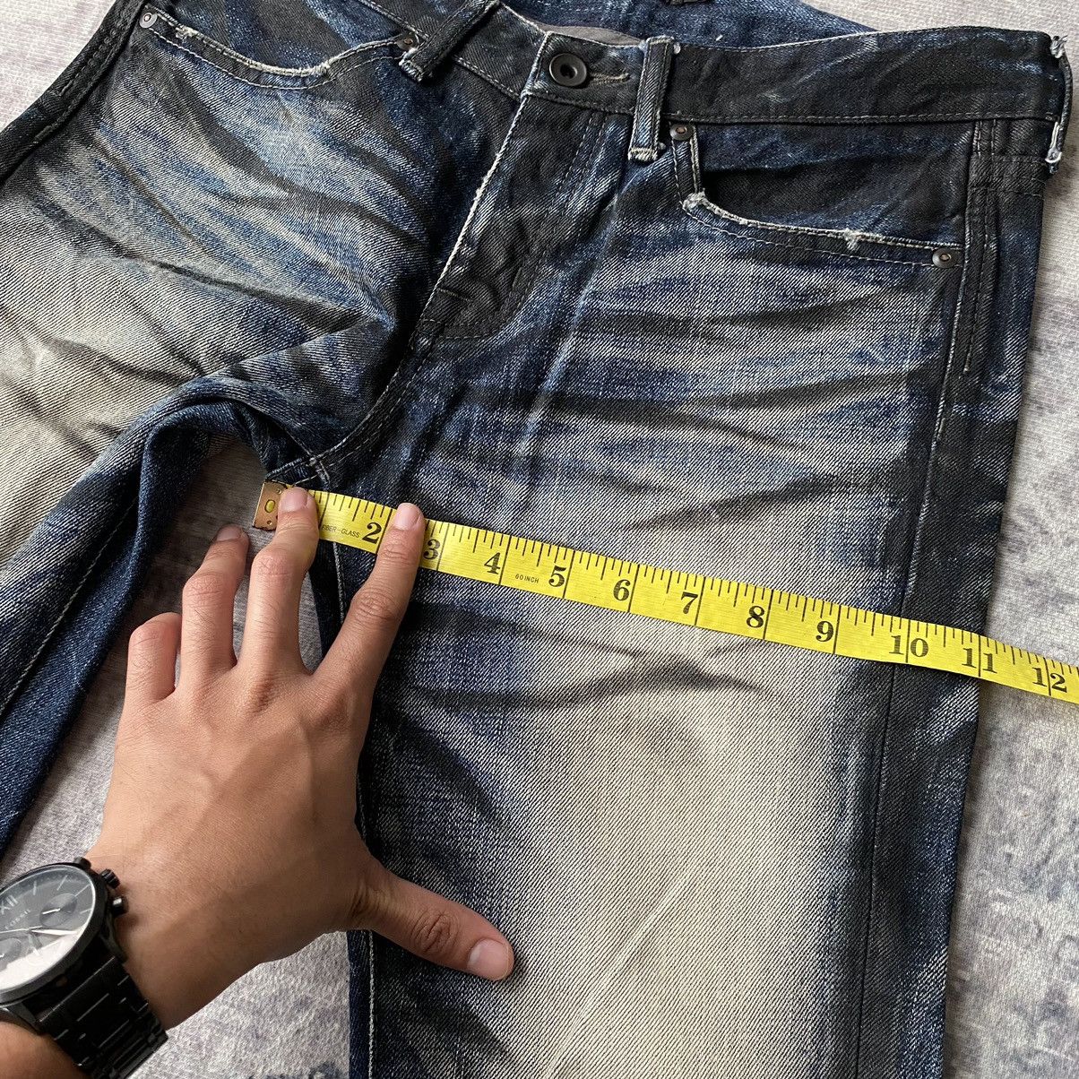 CIVARIZE Civarize Flare Black Wax Denim Jeans Size US 31 - 17 Thumbnail