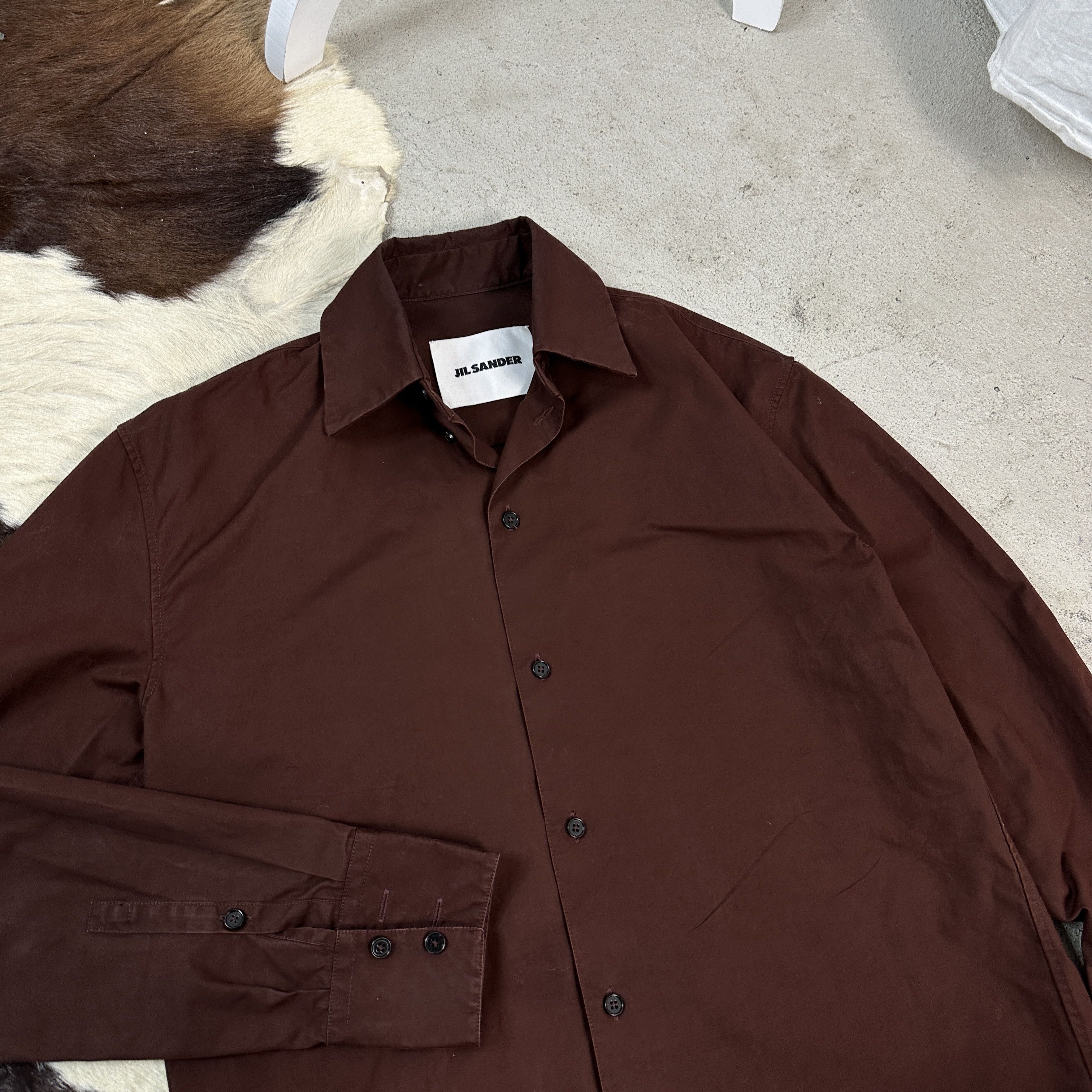 Other Vintage Casual Y2K Brown Jil Sander Buttons Up Shirt Size US S / EU 44-46 / 1 - 3 Thumbnail