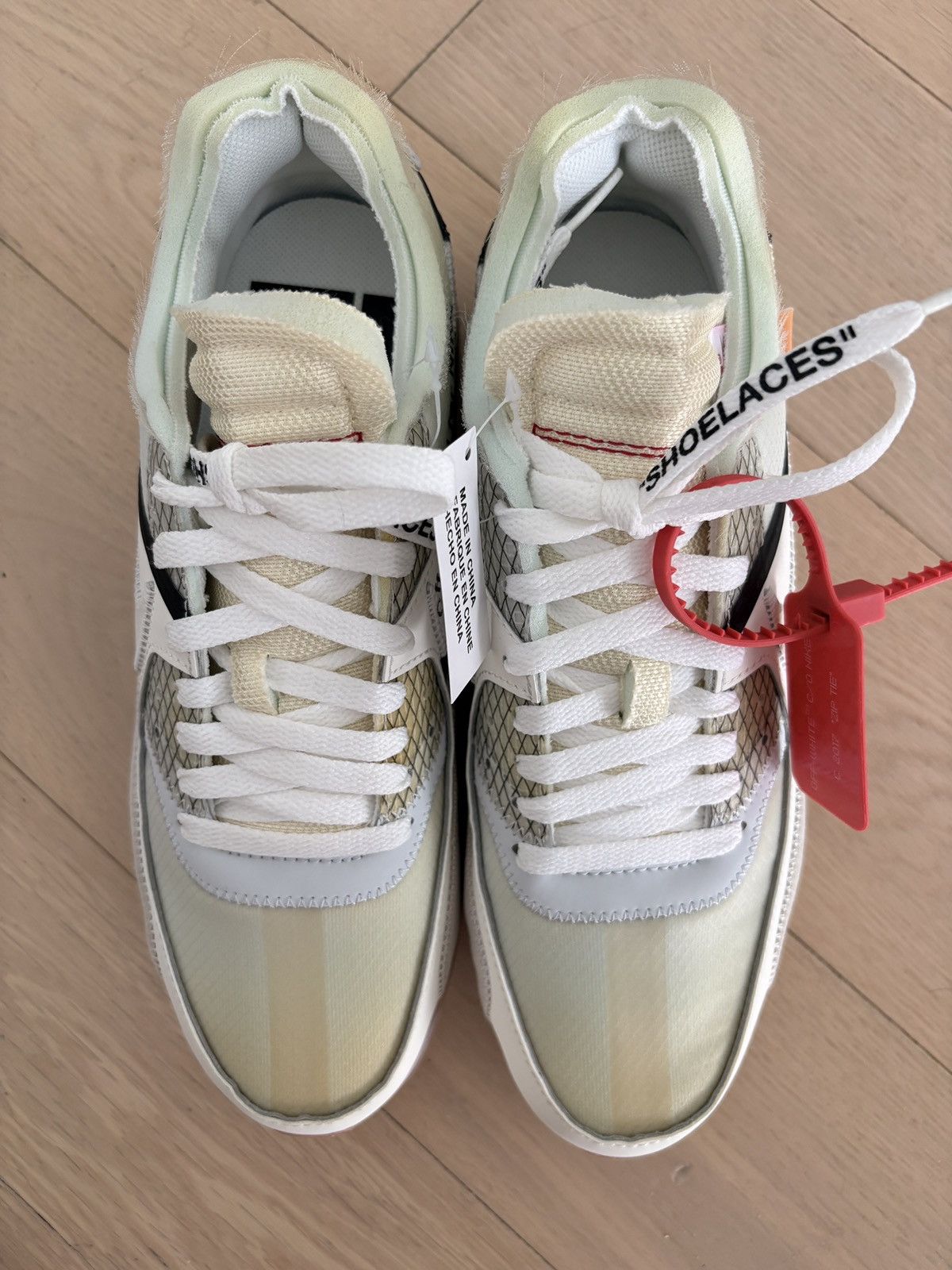 Nike × Off-White The 10 Nike Air Max 90 Sail Mens 8.5 NBIB Size US 8.5 / EU 41-42 - 14 Thumbnail