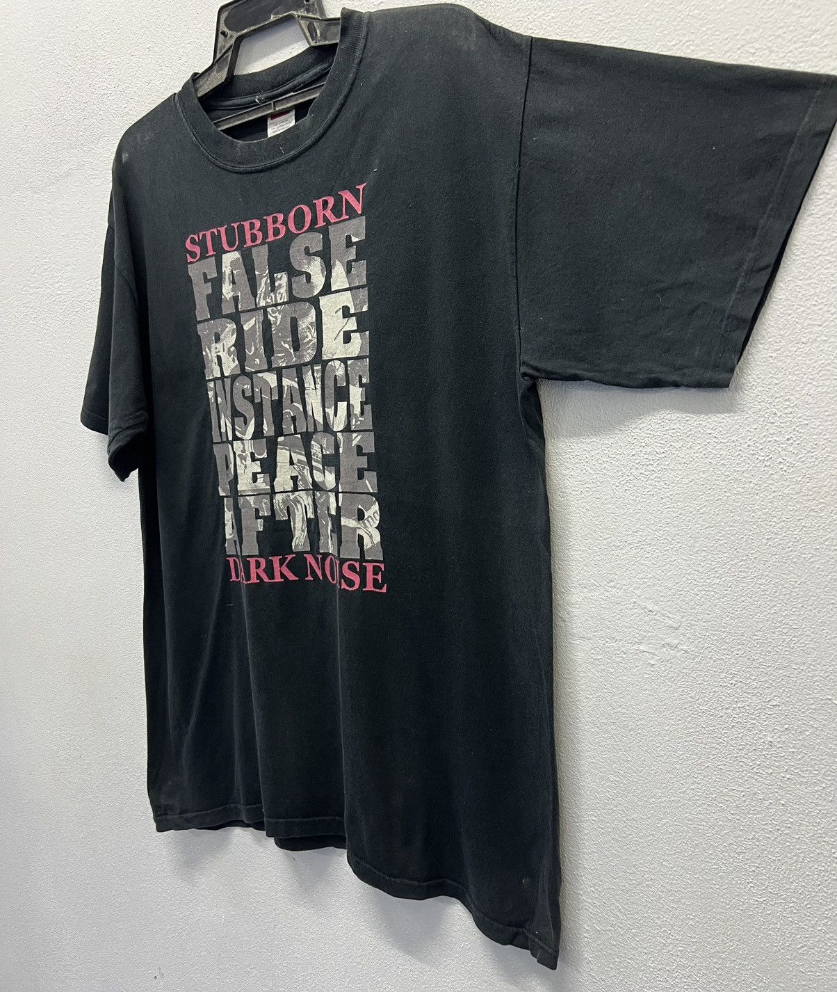 Anvil × Vintage 🔥grailsale🔥 VINTAGE ANVIL STUBBORN DARK NOISE SHIRT Size US L / EU 52-54 / 3 - 4 Thumbnail
