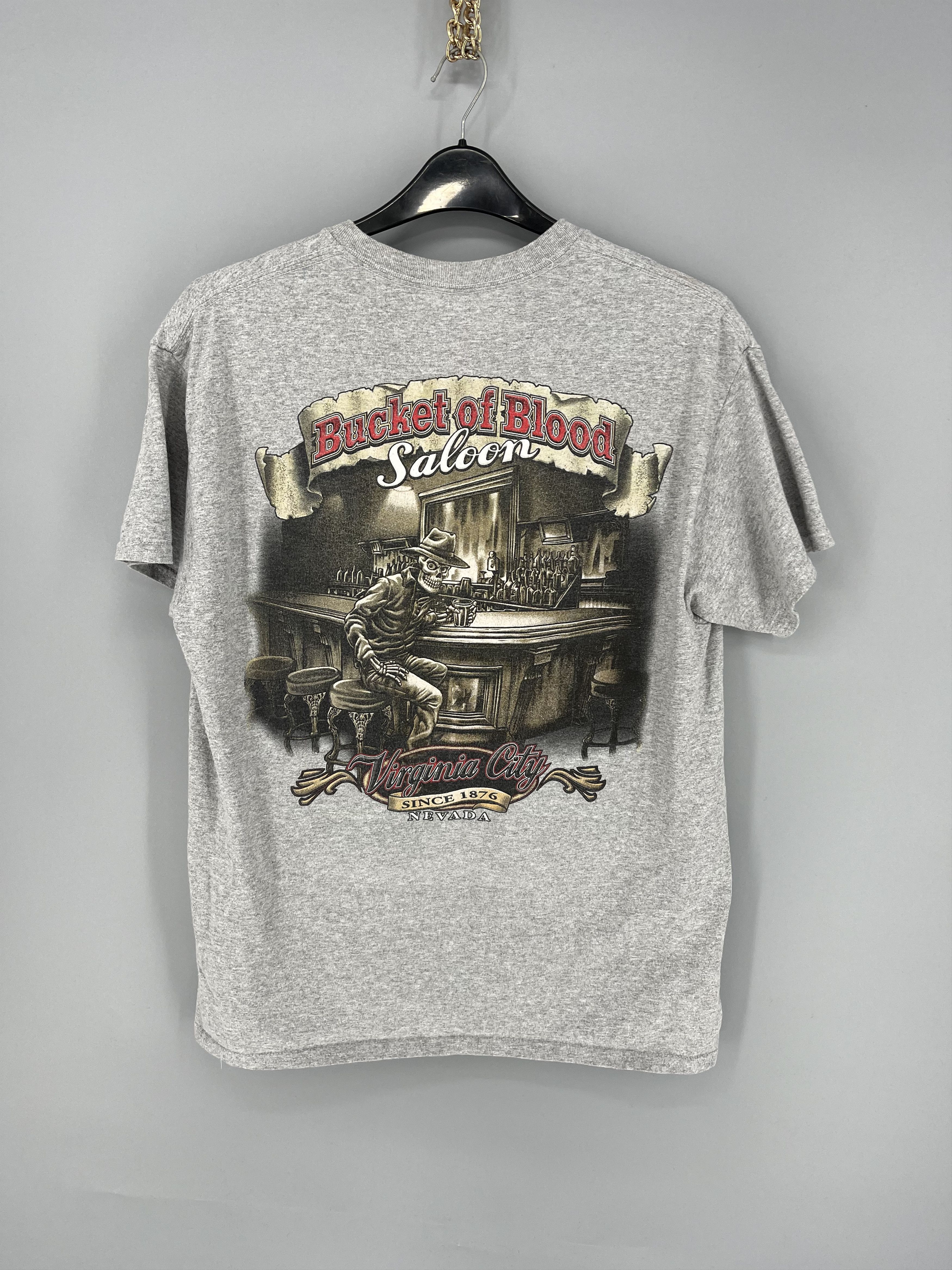 Vintage Vintage Motorcycle Faded Bucket Of Blood Saloon L Nevada Size US L / EU 52-54 / 3 - 8 Thumbnail