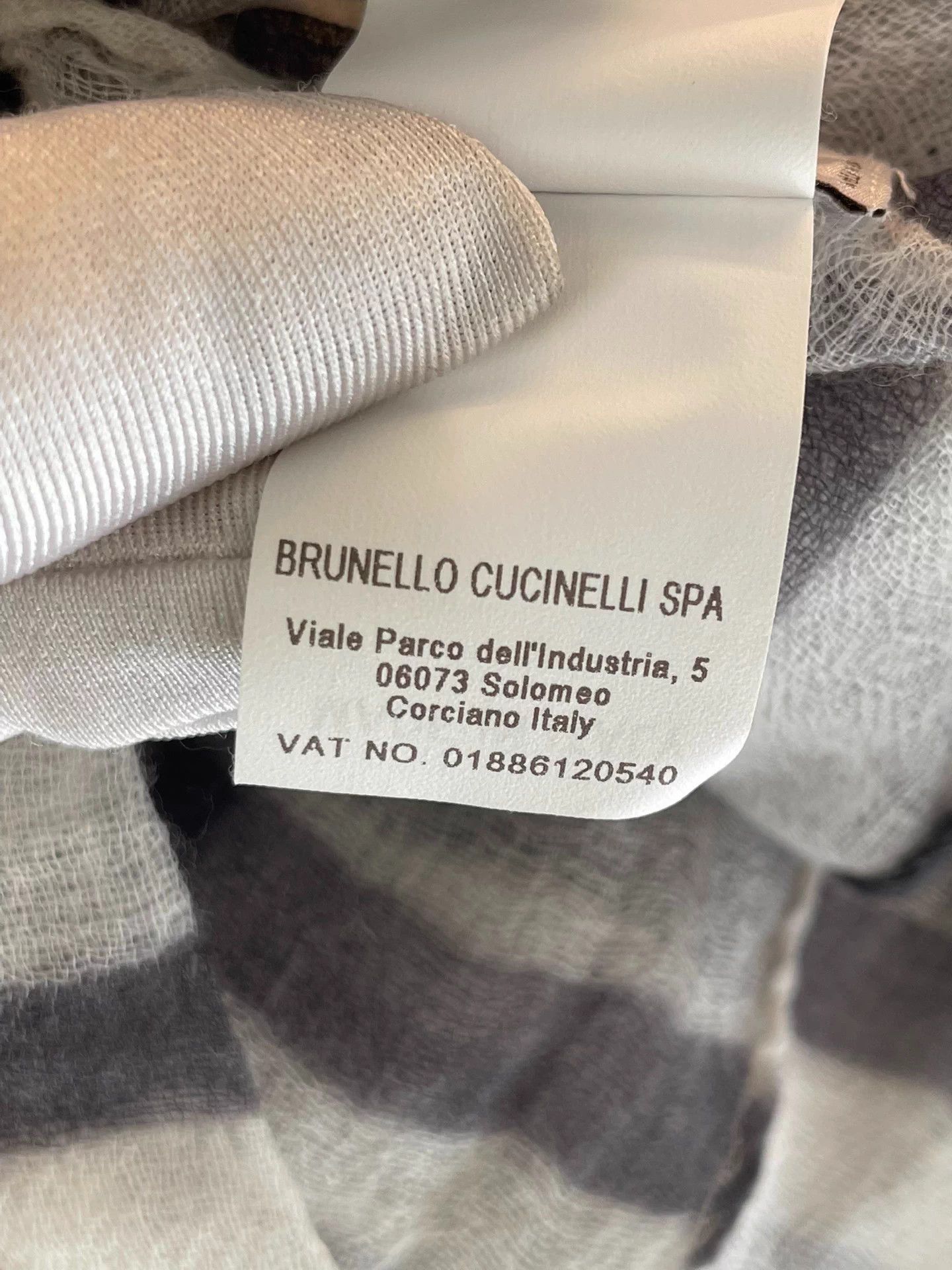 Brunello Cucinelli BC yellow striped cashmere lightweight scarf Size ONE SIZE - 9 Thumbnail