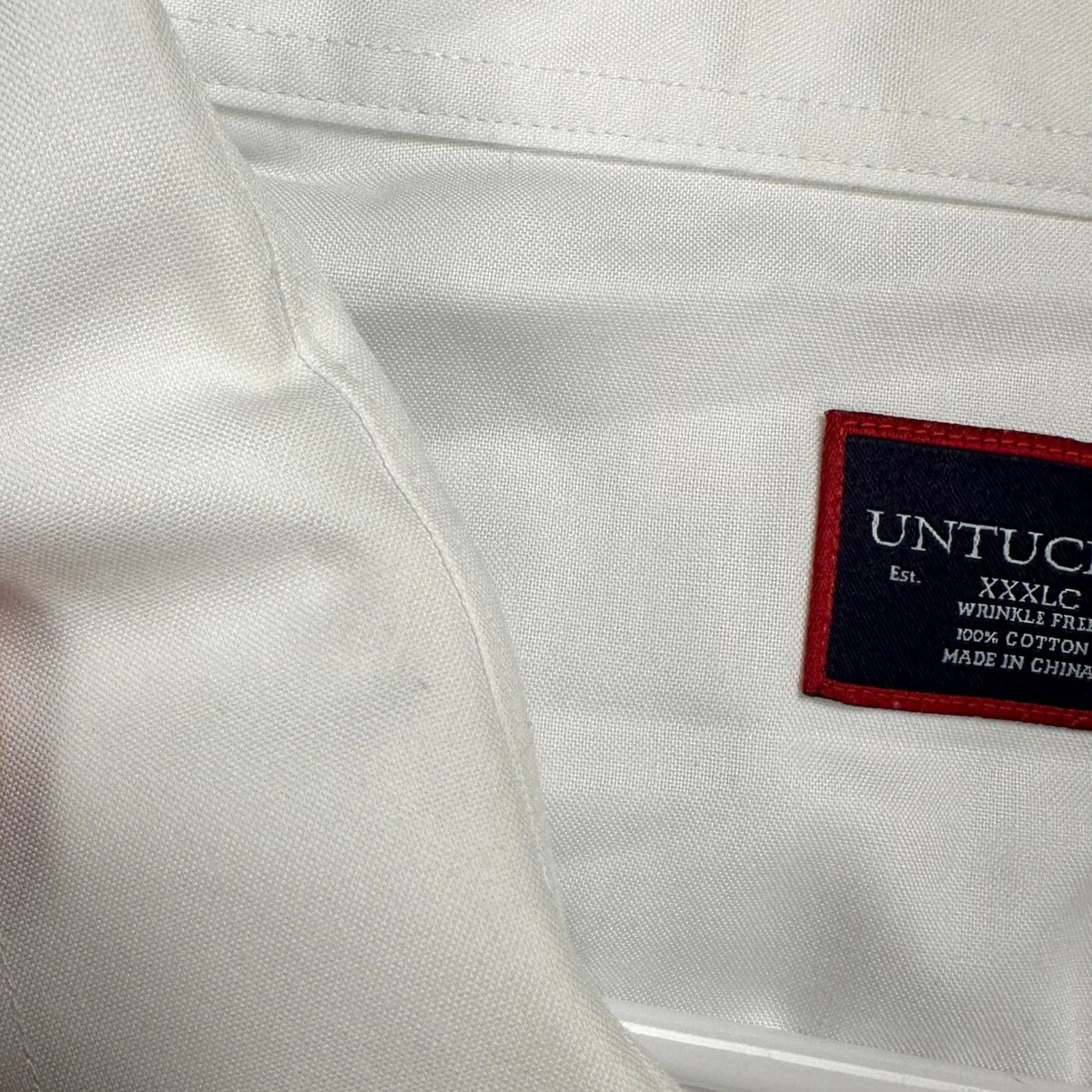 UNTUCKit St. Louis Cardinals UNTUCKit Shirt Adult 3XLC White Long Sleeve Pocket Mens Size 48R - 6 Thumbnail
