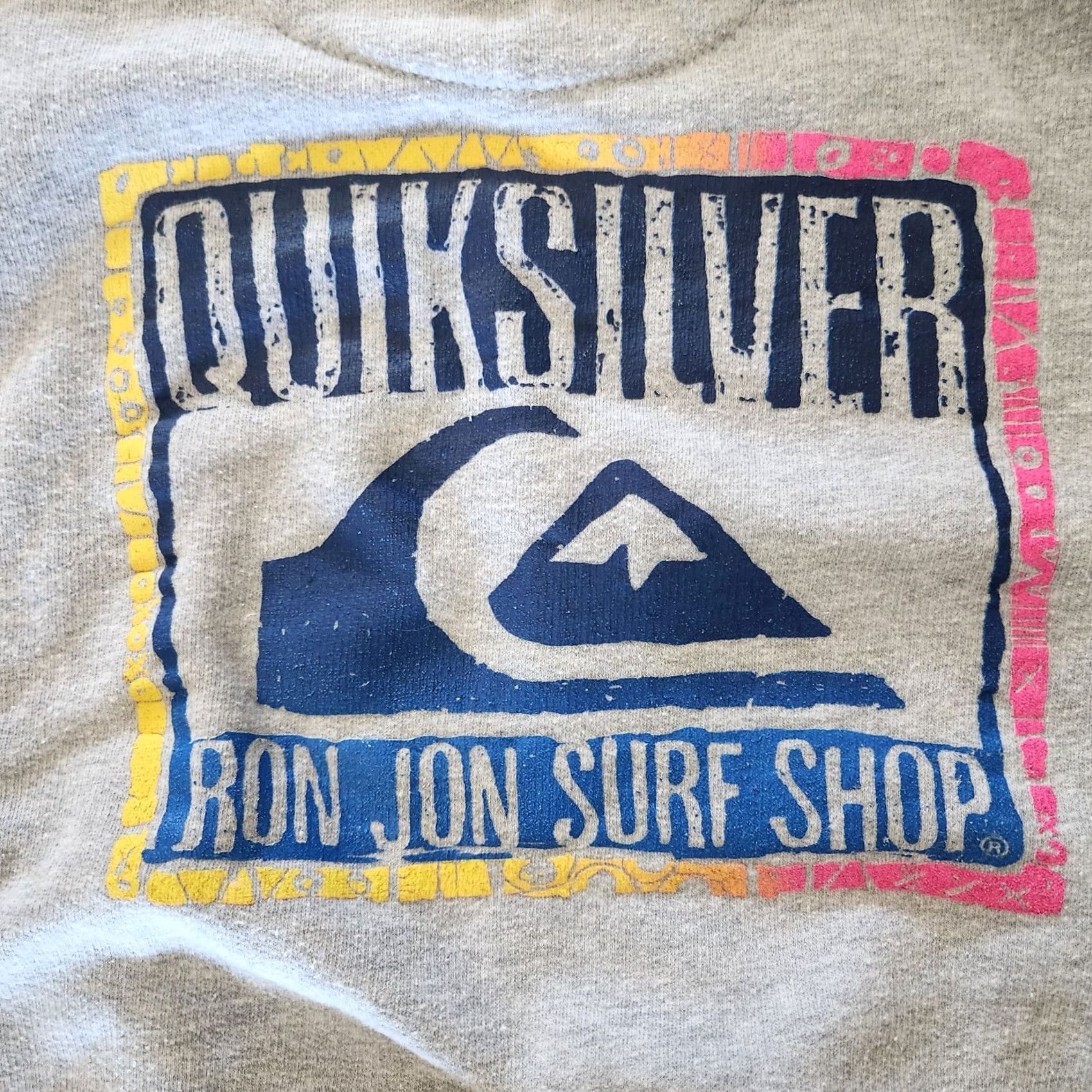 Quiksilver VINTAGE Quiksilver Hoodie Gray Surf Y2K Double Sided Ron Jon M Mens/Unisex Medium Hoodie Gray Size US M / EU 48-50 / 2 - 2 Thumbnail