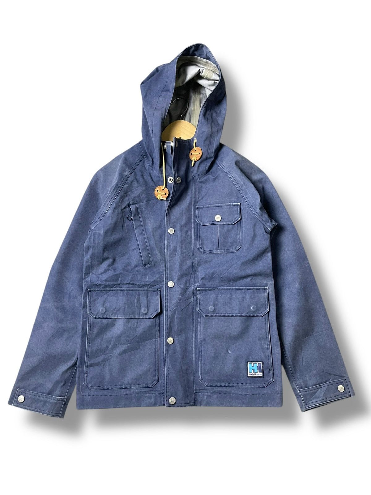 Helly Hansen × Japanese Brand × Vintage HELLY HANSEN Multi-pocket Cotton Waxed Jacket (97) Size US M / EU 48-50 / 2 - 1 Thumbnail