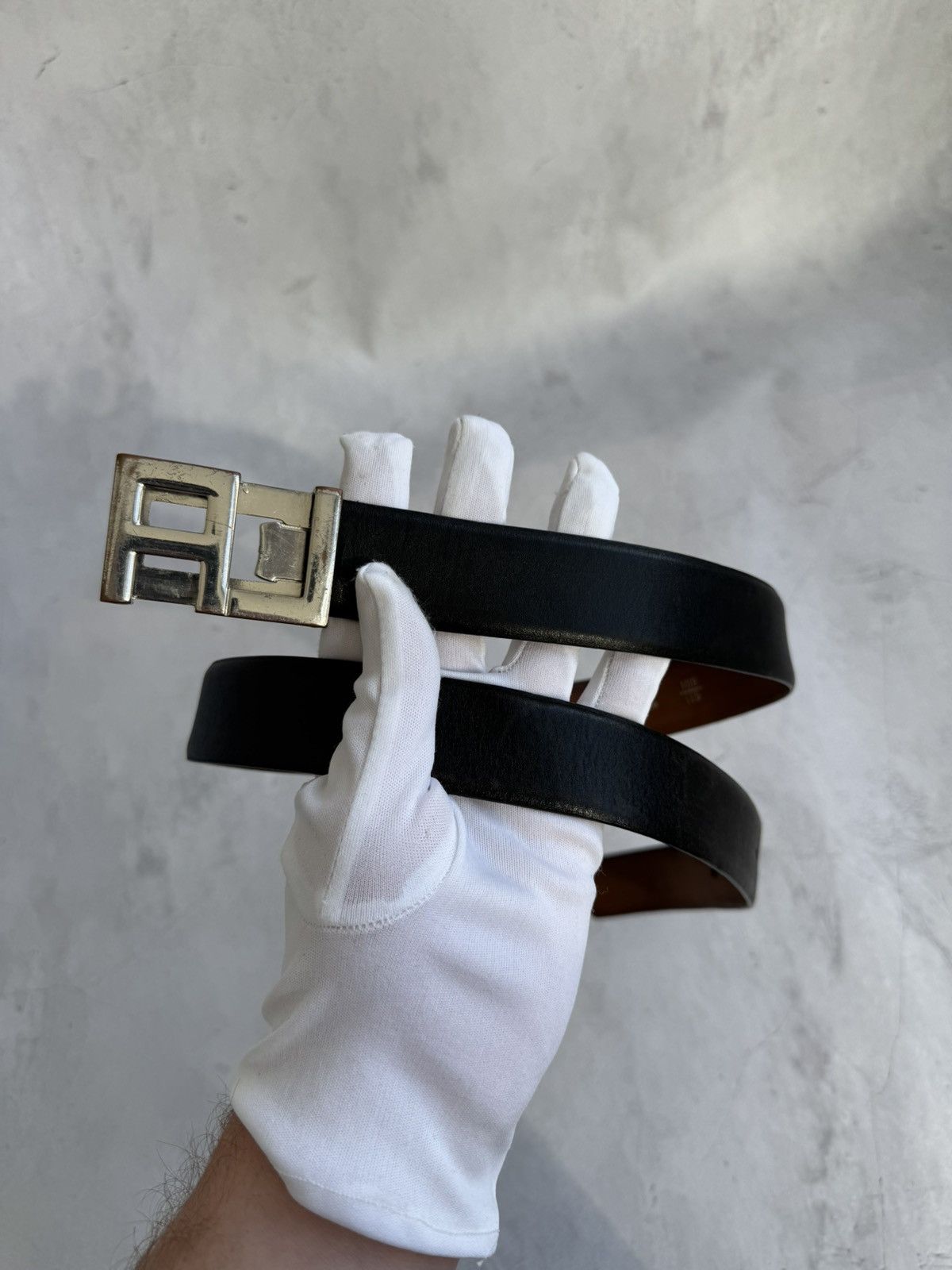 Armani Armani Jeans Leather Belt AJ Logo Size ONE SIZE - 1 Thumbnail