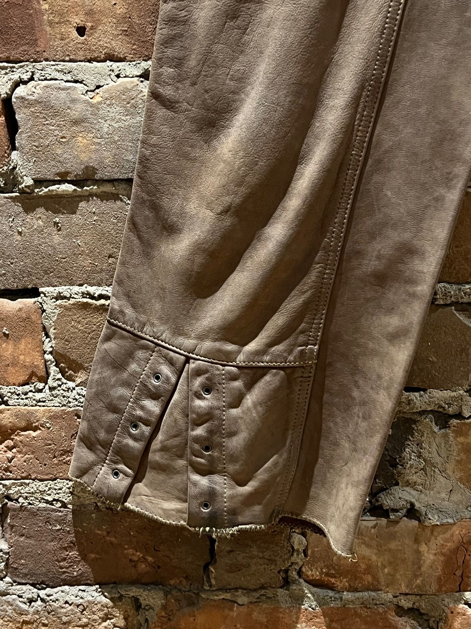 Diesel Diesel “Industry Division” Distressed Brown Leather Pants Size US 32 / EU 48 - 8 Thumbnail