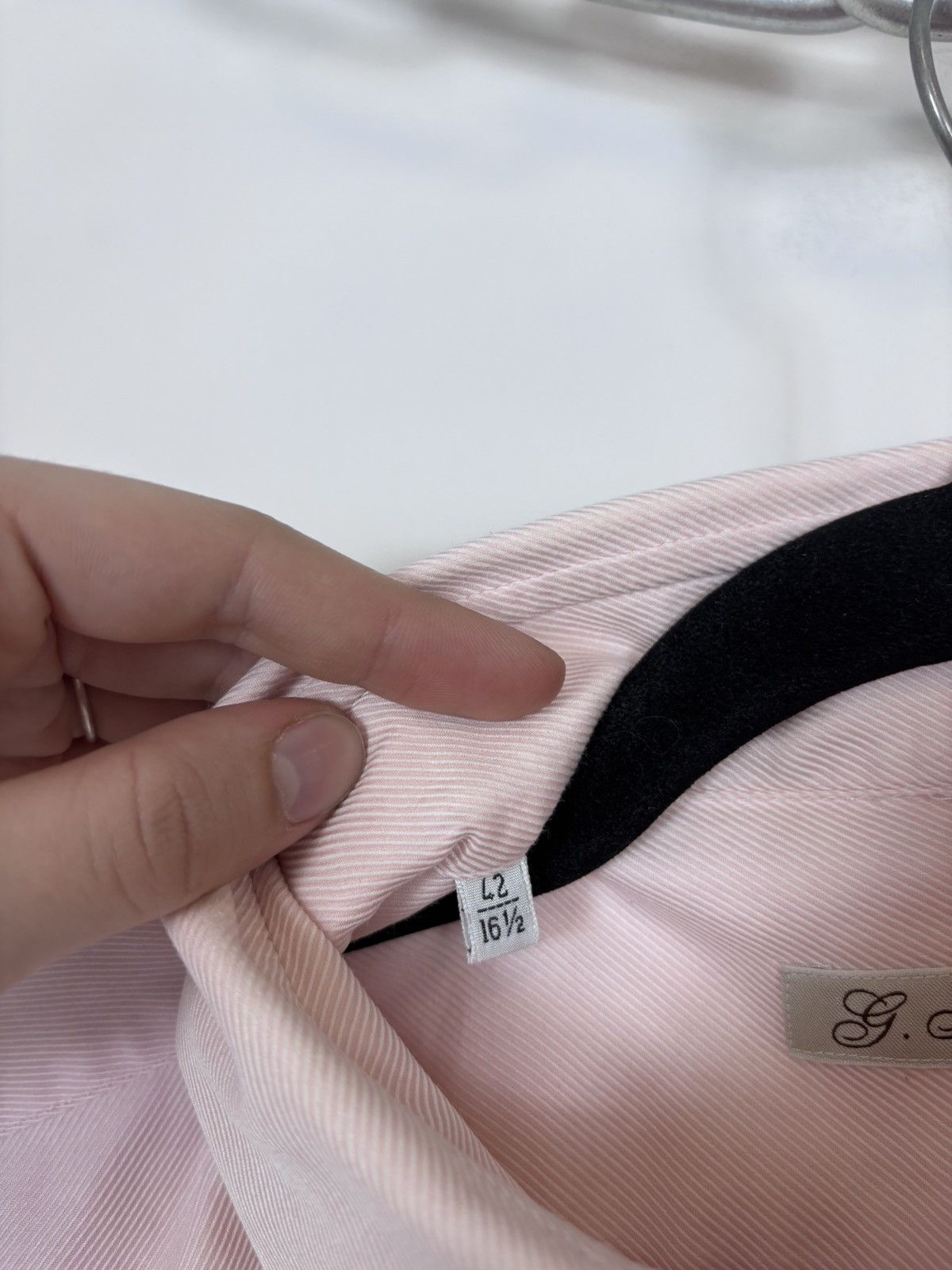 G. Inglese G. Inglese Men’s Pink Long Sleeve Button Up Shirt Size US L / EU 52-54 / 3 - 14 Thumbnail