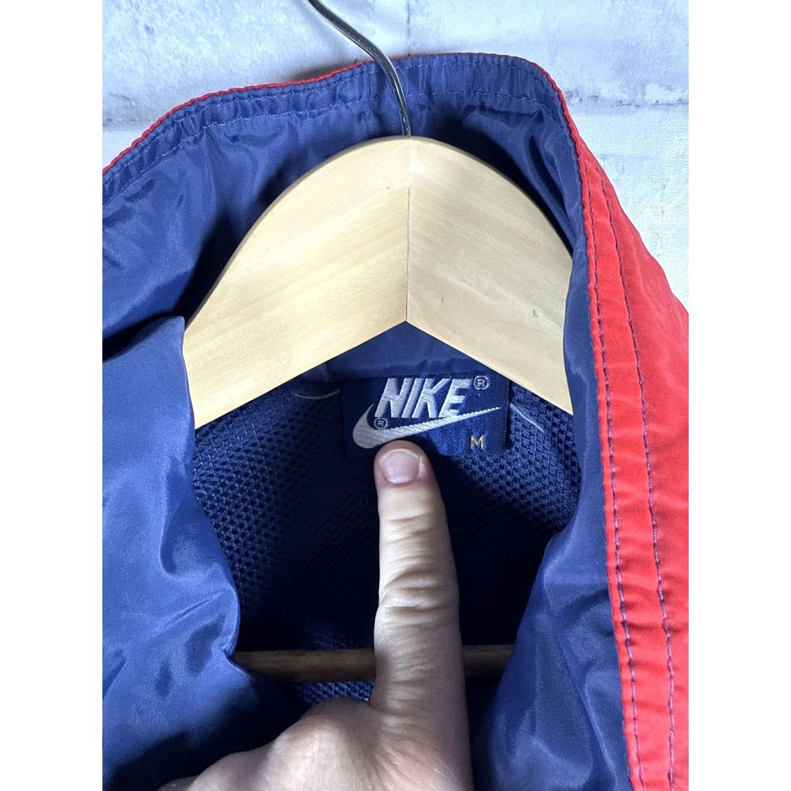 Nike VTG 1980’s Nike Hooded Windbreaker Track Jacket Full Zip Blue Tag Nylon Mens M Size US M / EU 48-50 / 2 - 2 Thumbnail