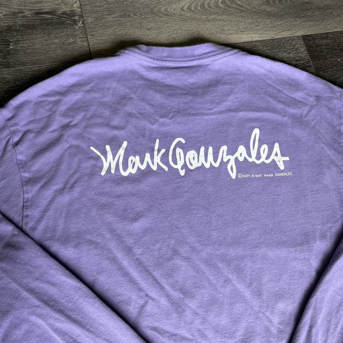 Vintage Mark Gonzales Skateboarding Lavender Logo Longsleeve T Shirt Size US S / EU 44-46 / 1 - 3 Thumbnail