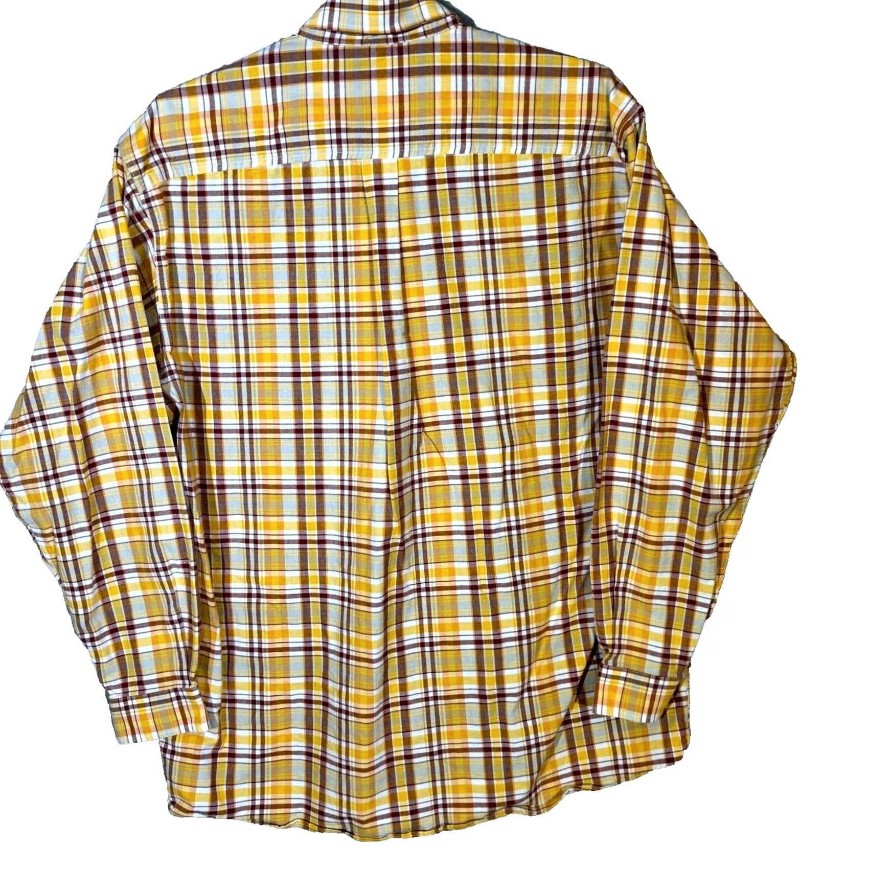 Vintage Cinch Shirt Men’s 2XL Yellow Plaid Cotton Long Sleeve Button-Down Excellent Size US XXL / EU 58 / 5 - 2 Thumbnail