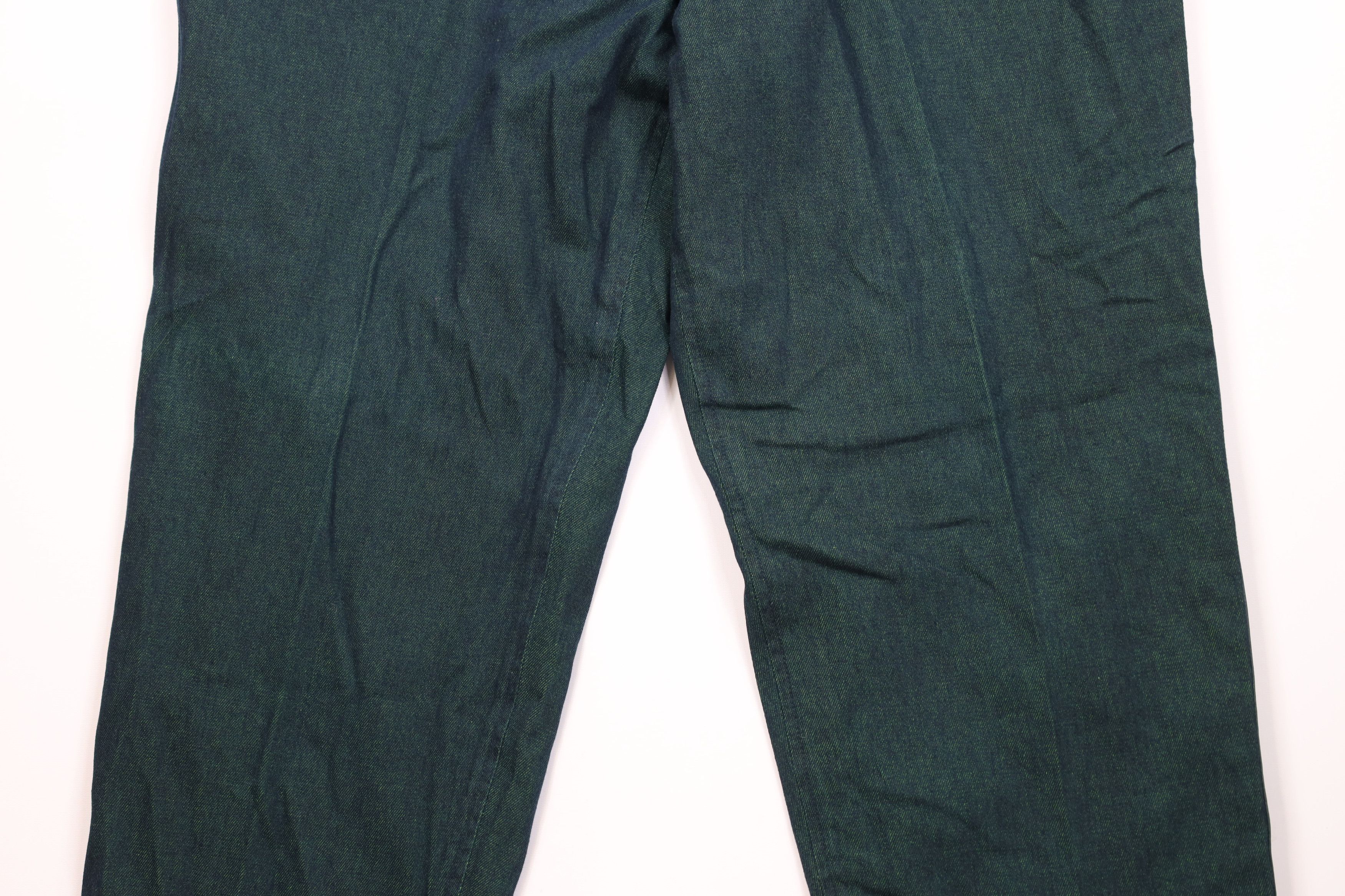 Vintage Vintage 90s Streetwear Trim Baggy Wide Leg Denim Jeans Green Size US 38 / EU 54 - 3 Thumbnail