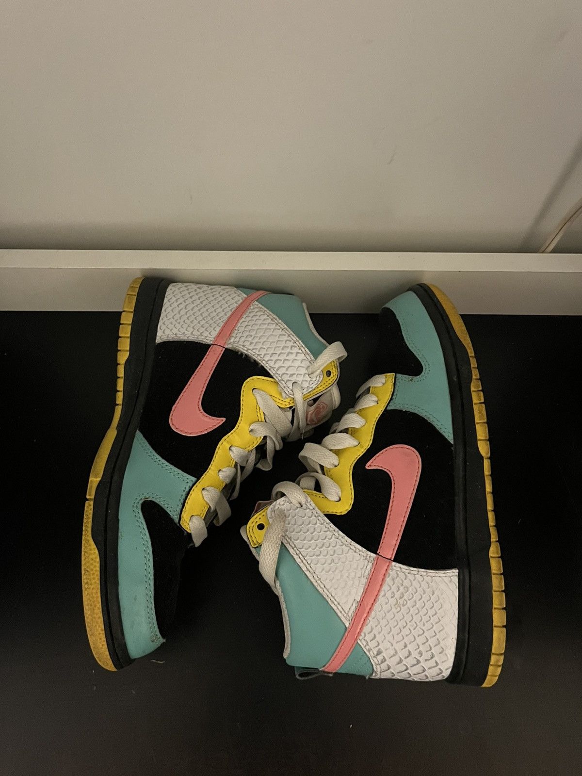 Nike Nike Dunk High 6.0 Mint Yellow Pink Women’s 7 342257-061 Size US 7 / IT 37 - 2 Thumbnail
