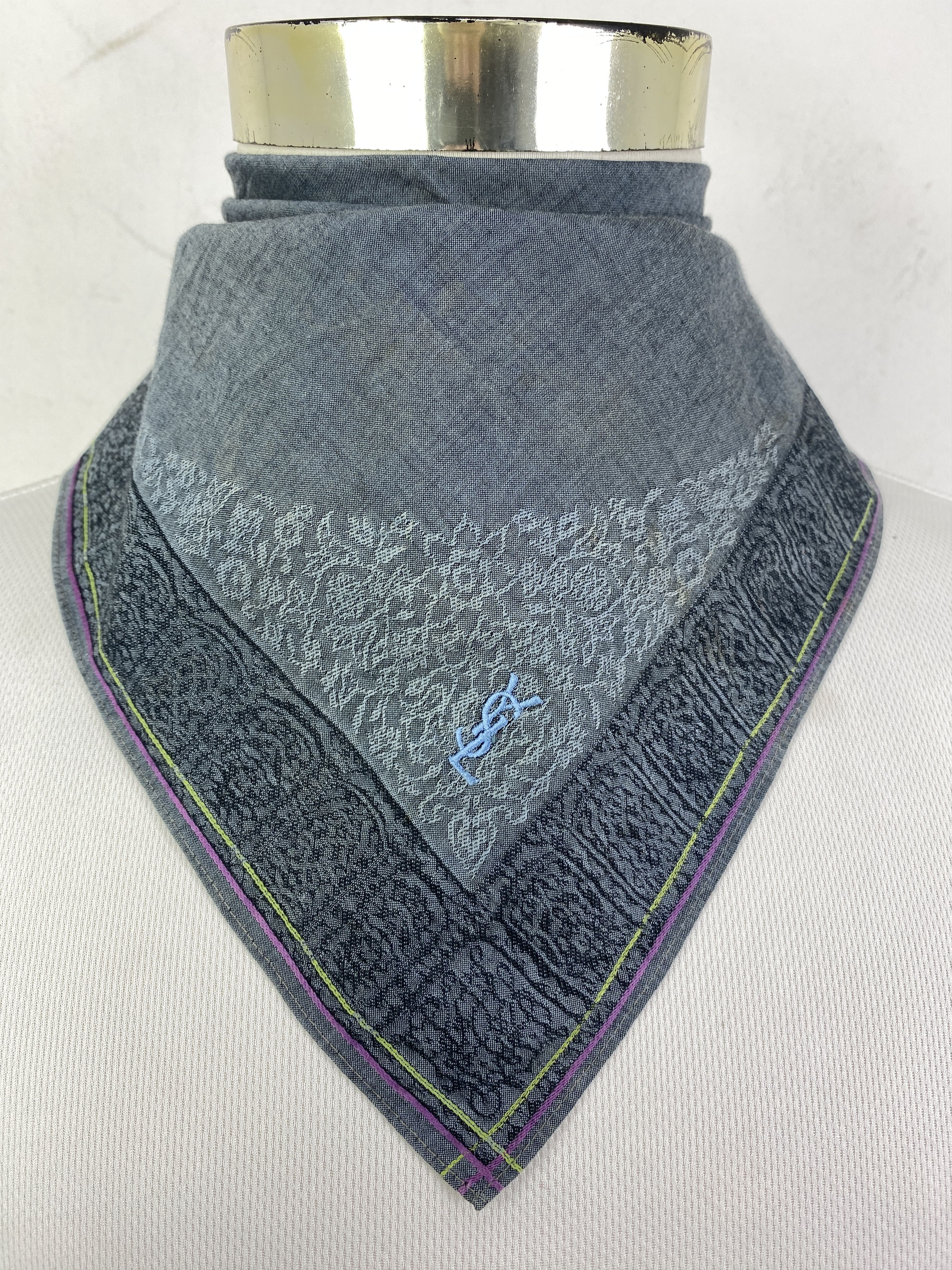 Yves Saint Laurent Yves Saint Laurent Handkerchief / Neckerchief HKC0887 Size ONE SIZE - 1 Thumbnail