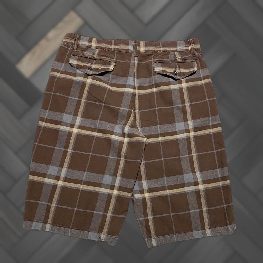 Vintage UTILITH Mens Plaid Shorts Size 38 Brown Blue Tan Casual Flat Front Shirt? Size US 38 / EU 54 - 1 Thumbnail
