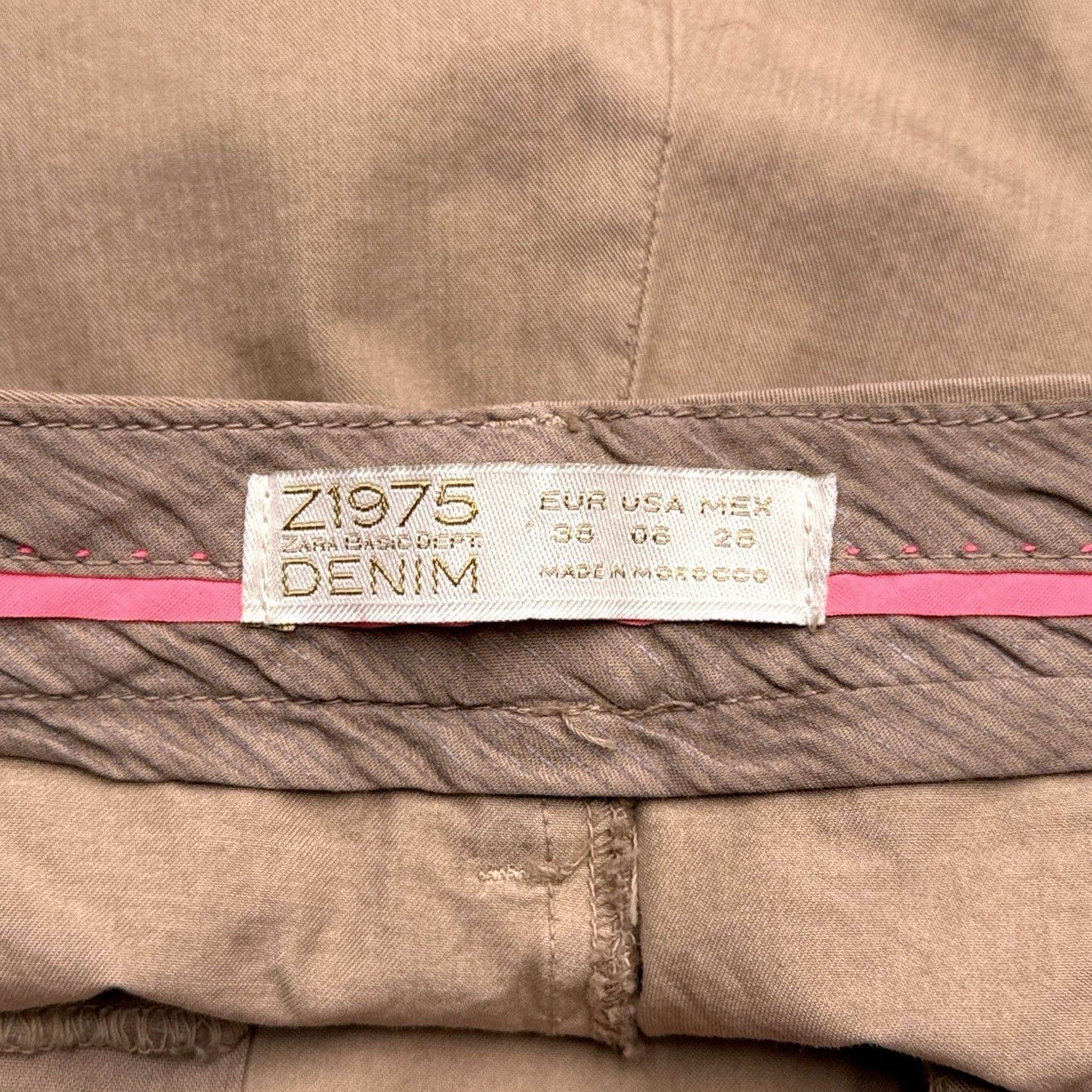 Zara Zara Shorts Womens 6 Tan Mid Rise Cuffed Denim Basic New Z1975 Cotton Blend Classic Casual 2.5in Inseam Mens? Size 28" / US 6 / IT 42 - 7 Thumbnail