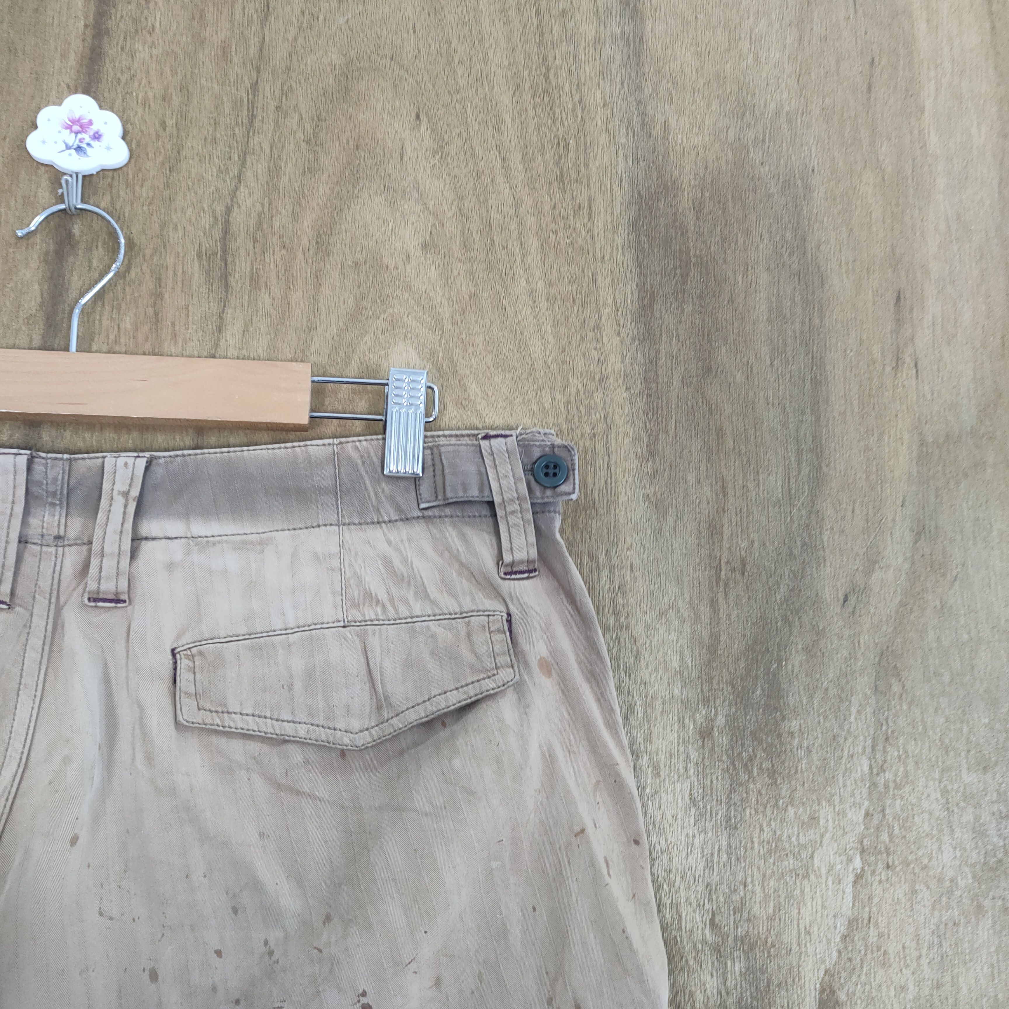 Melrose VINTAGE MELROSE FADED BROWN CARGO PANTS Size US 34 / EU 50 - 11 Thumbnail