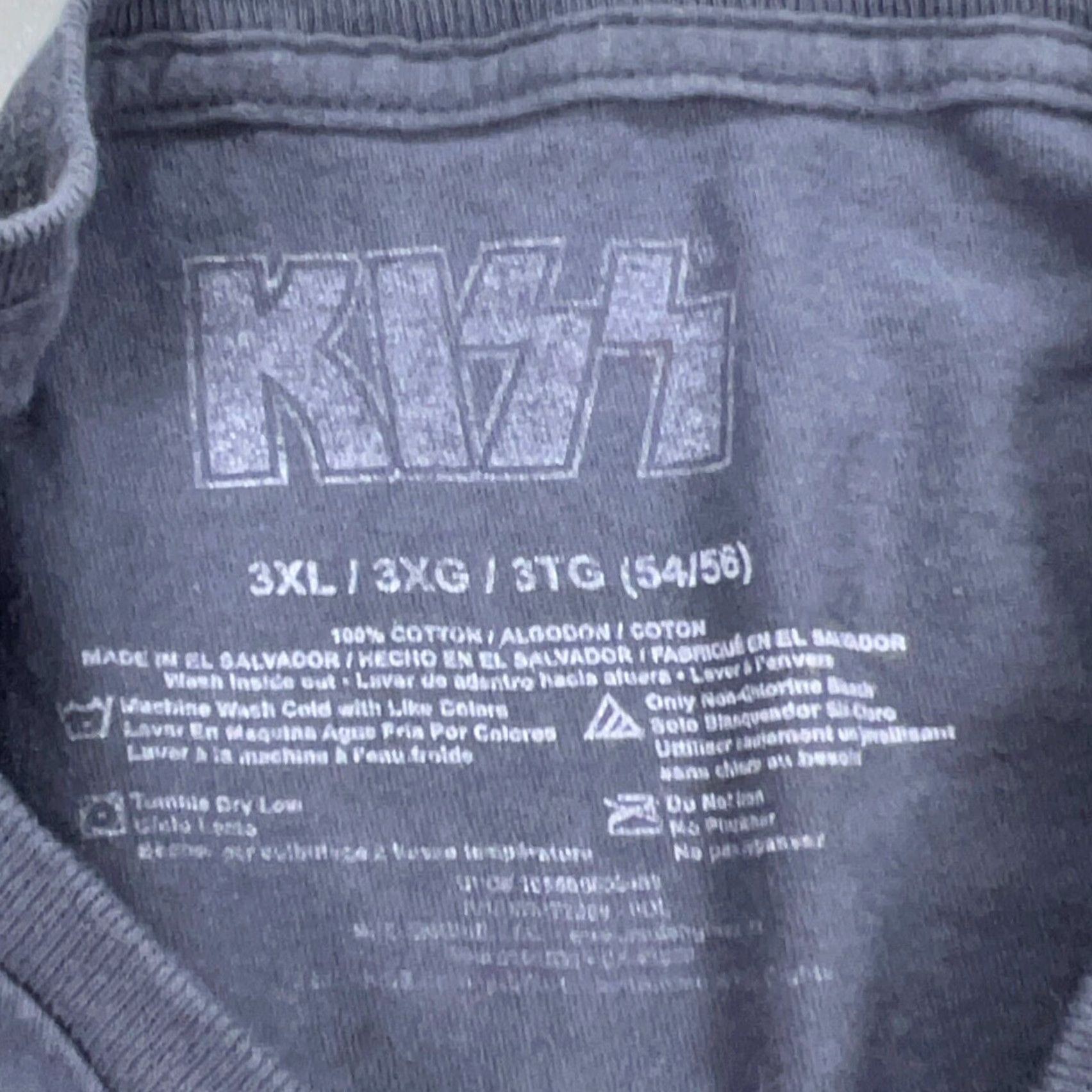 Spell Kiss Shirt Men 3XL Gray Band Tee Tour Concert Rock Retro Logo Graphic Print Short Sleeve Crew Neck T-Shirt Size US XXL / EU 58 / 5 - 2 Thumbnail
