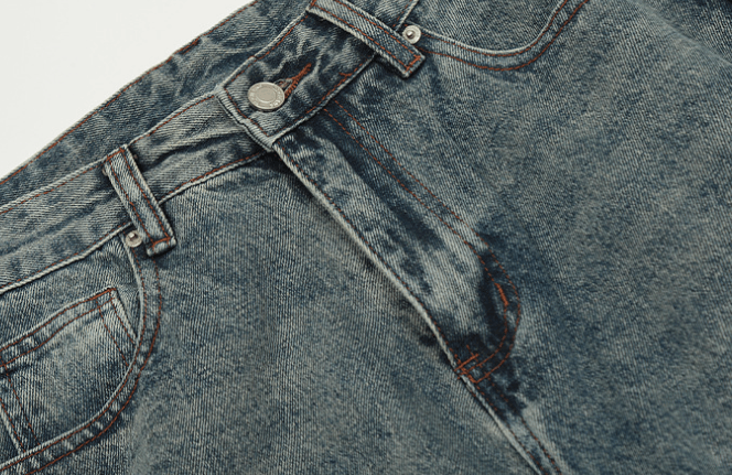 Japanese Brand × Jean Fashionable street washed loose men's flared jeans Size US 32 / EU 48 - 4 Thumbnail
