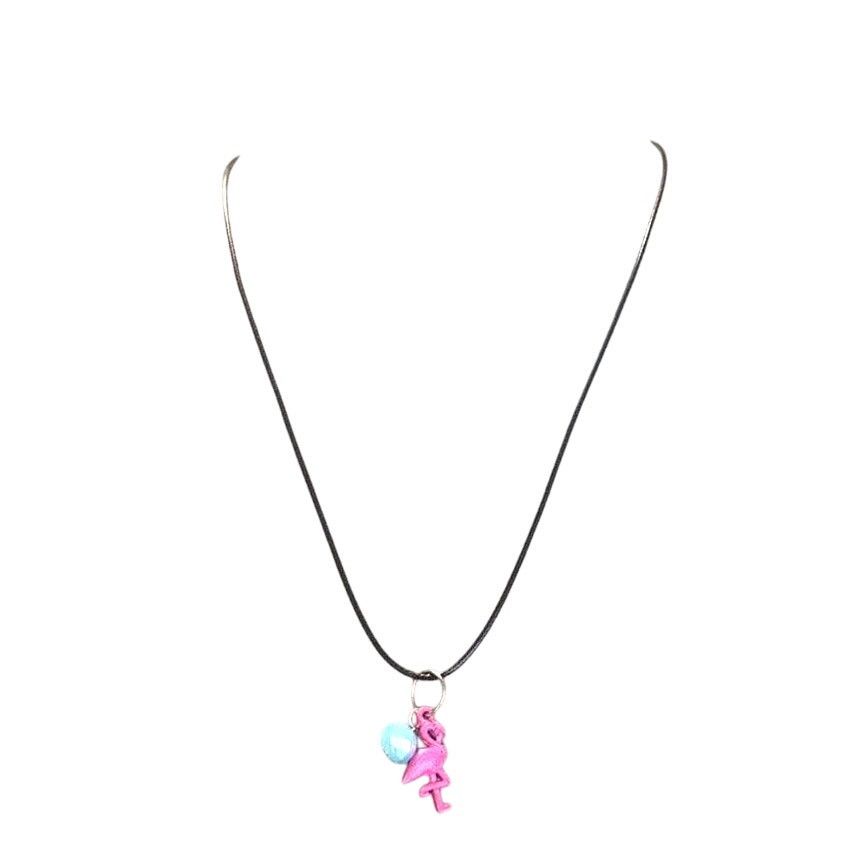 Handmade flamingo pendant necklace Size ONE SIZE - 1 Thumbnail