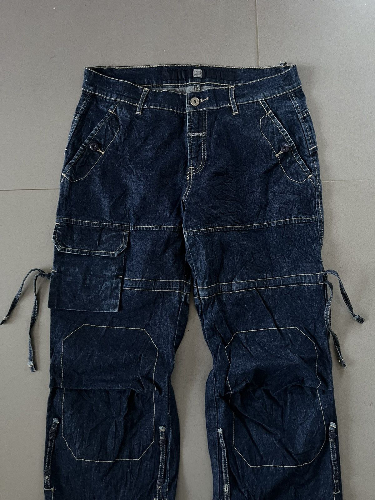 Marithe + Francois Girbaud MARITHE FRANCOIS GIRBAUD BONDAGE DENIM PANTS MULTI POCKET Size US 32 / EU 48 - 3 Thumbnail