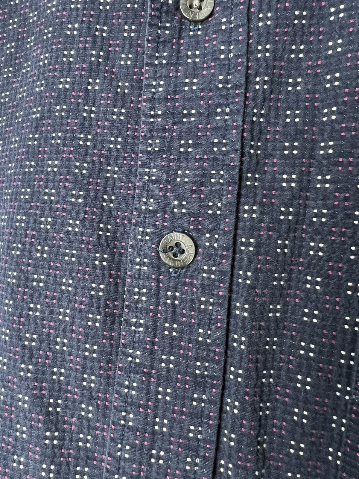 Vintage Vintage streetwear Yves Saint Laurent Button Up T-shirt Size US M / EU 48-50 / 2 - 4 Thumbnail