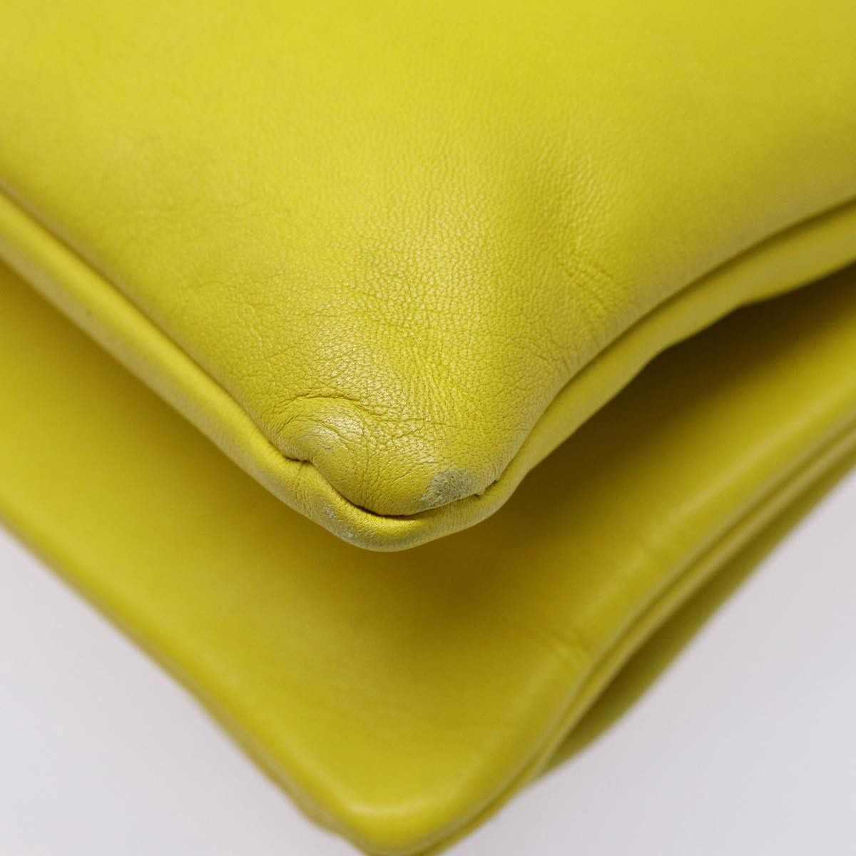 Celine CELINE Trio Large Shoulder Bag Leather Yellow Gold Size ONE SIZE - 16 Thumbnail