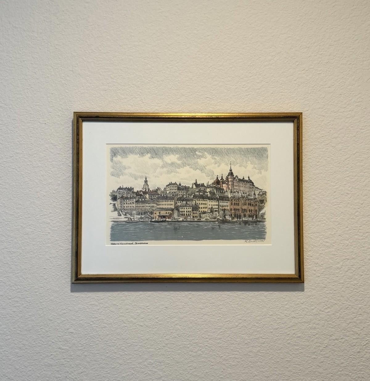 Designer Cityscape Of Stockholm Söder Mälarstrand Signed R Eriksson Size ONE SIZE - 1 Thumbnail
